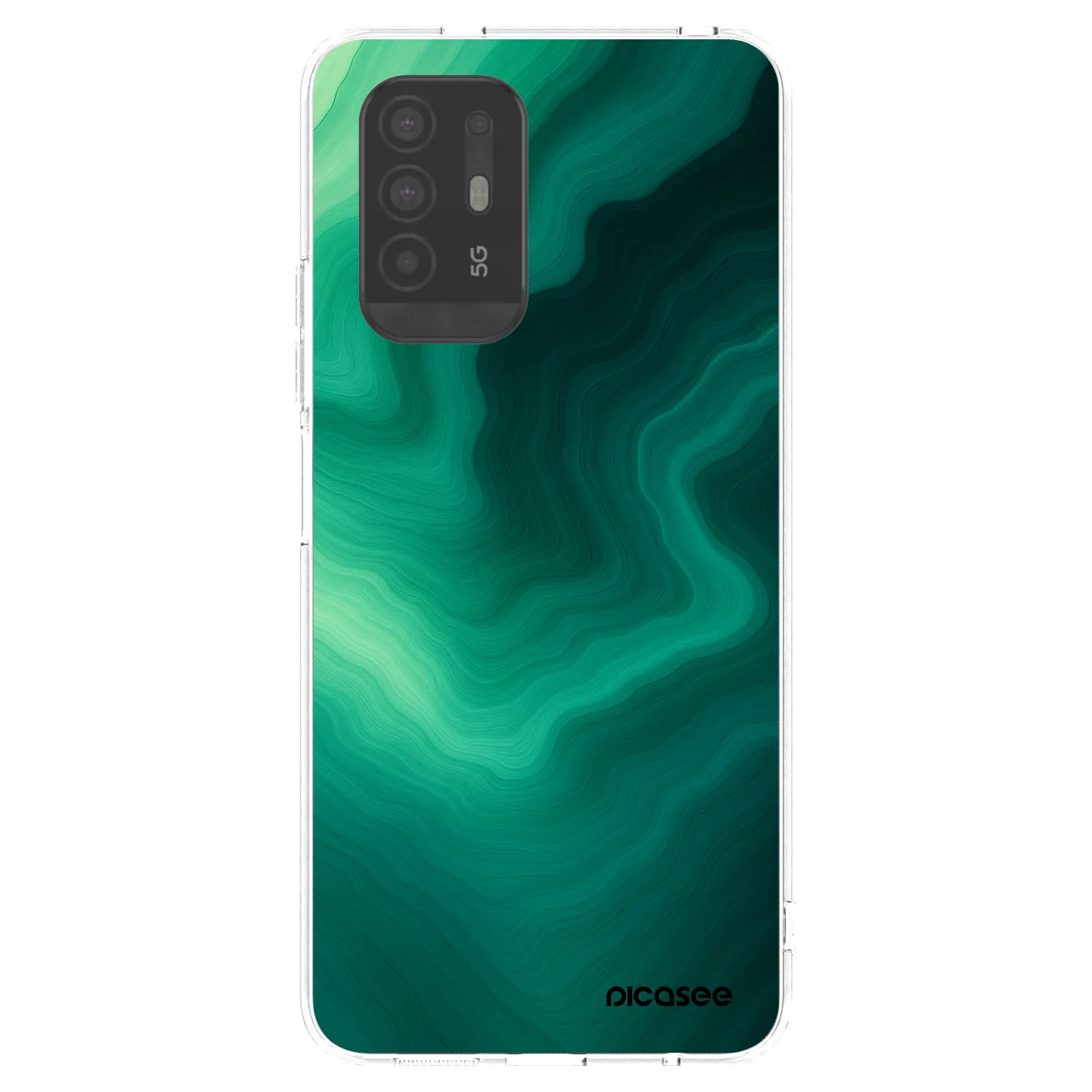 Picasee átlátszó szilikon tok az alábbi mobiltelefonokra OPPO A94 5G - Malachite