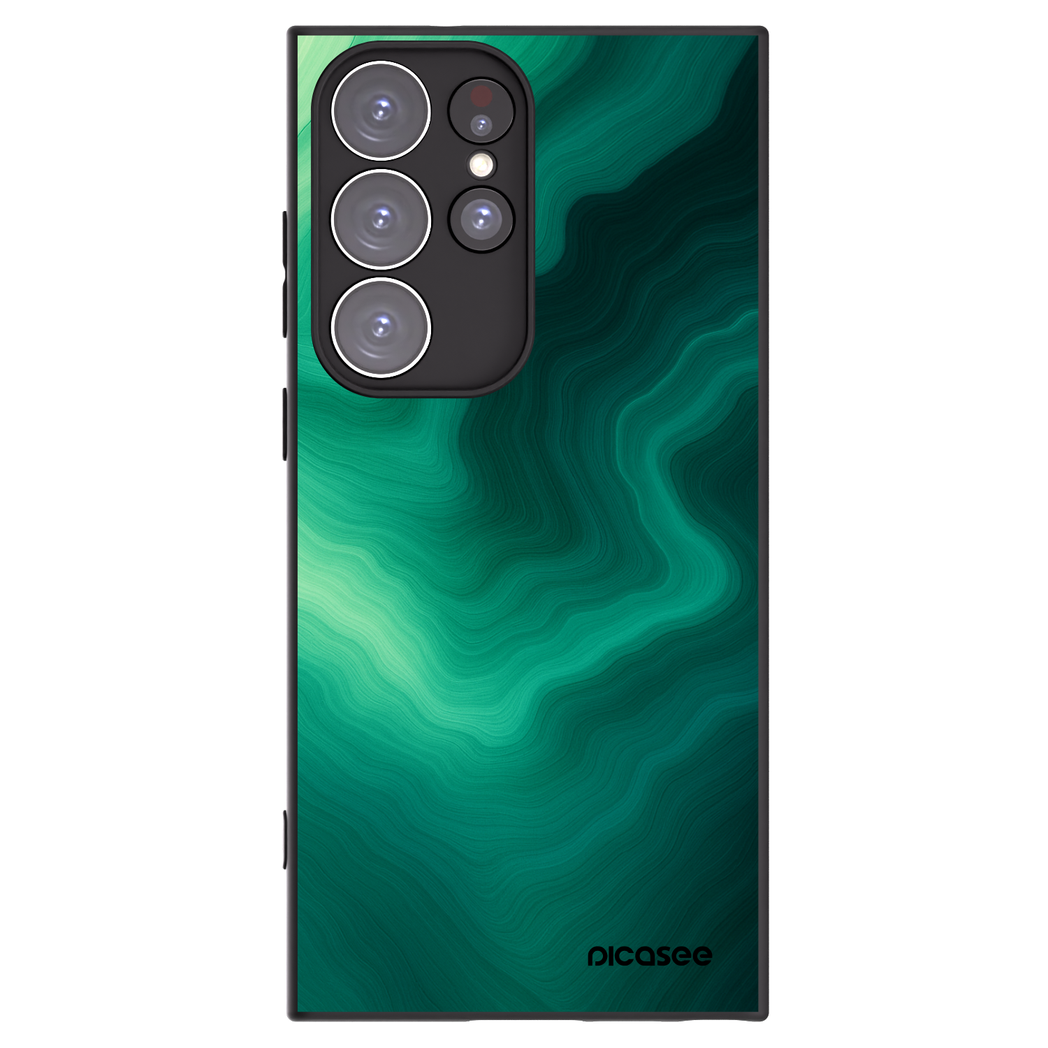 Picasee fekete szilikon tok az alábbi mobiltelefonokra Samsung Galaxy S23 Ultra 5G - Malachite