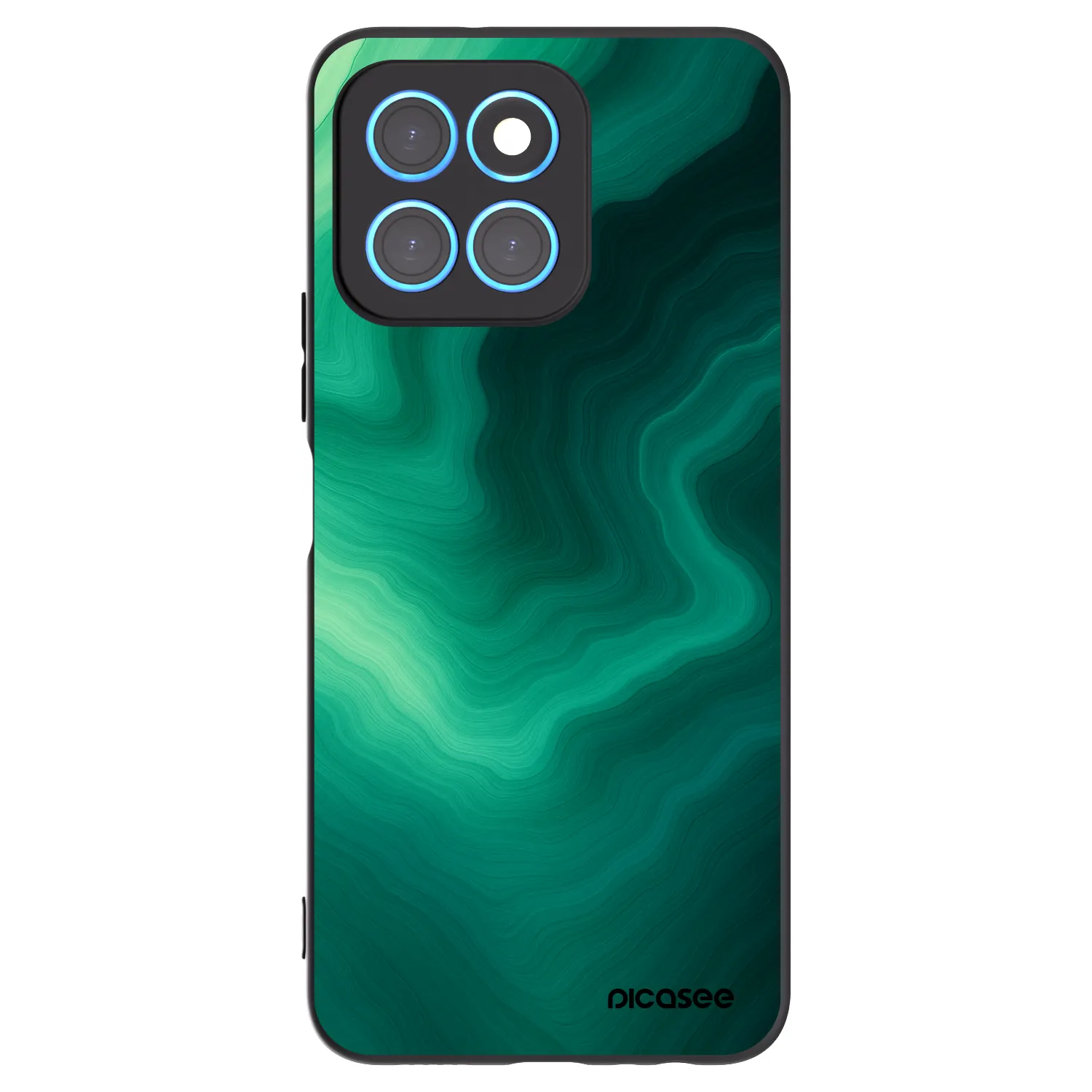 Picasee fekete szilikon tok az alábbi mobiltelefonokra Honor X6 - Malachite