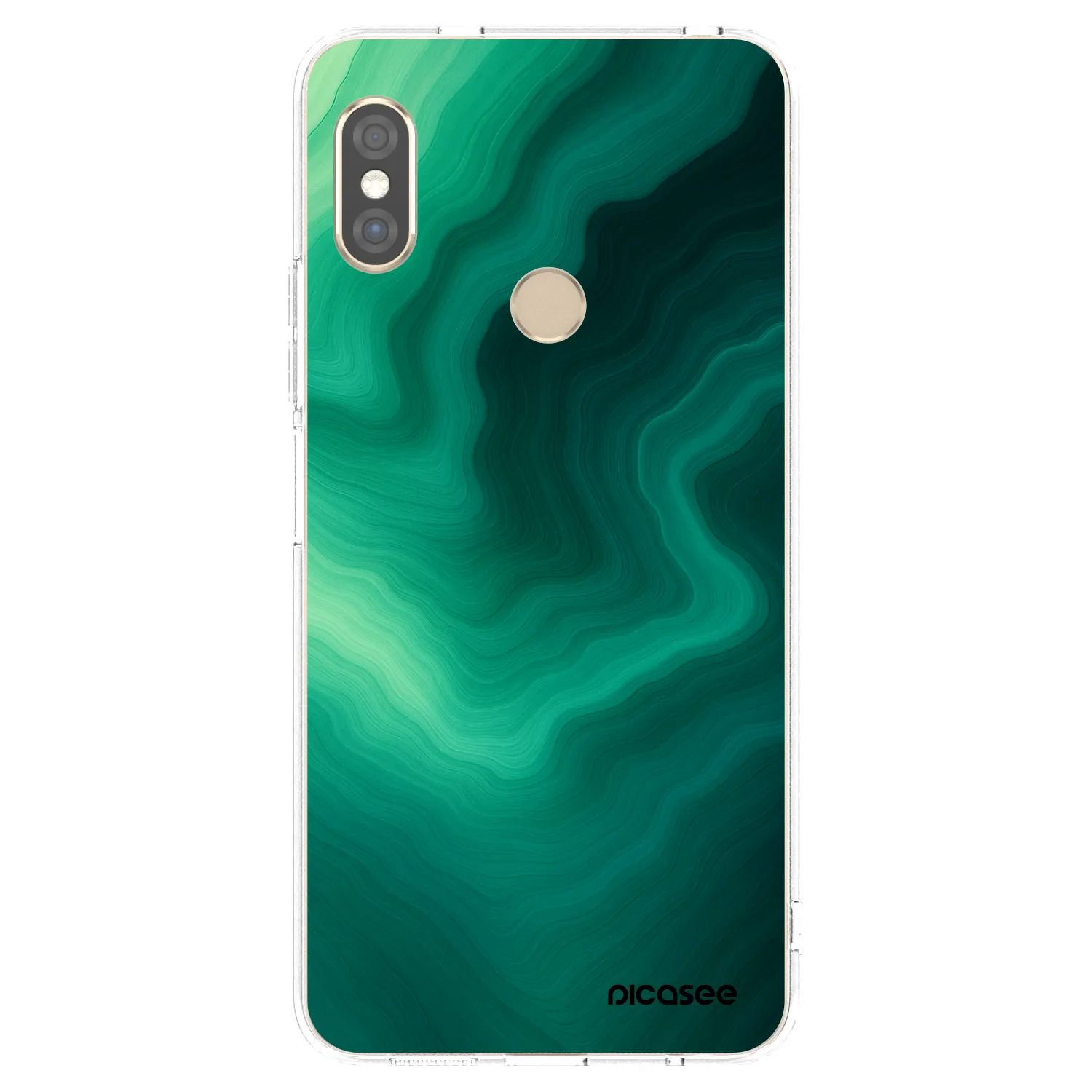 Picasee átlátszó szilikon tok az alábbi mobiltelefonokra Xiaomi Redmi Note 5 Global - Malachite