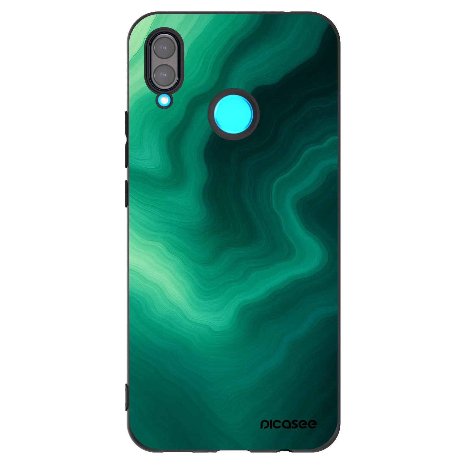 Picasee fekete szilikon tok az alábbi mobiltelefonokra Huawei Nova 3i - Malachite