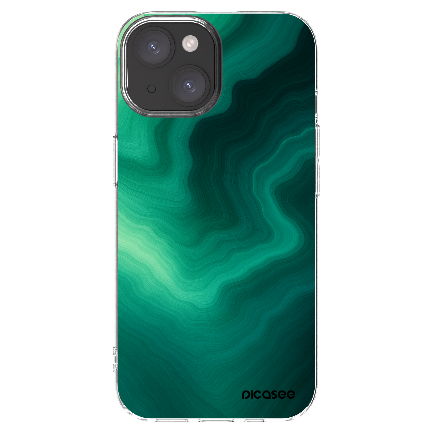 Picasee átlátszó szilikon tok az alábbi mobiltelefonokra Apple iPhone 15 - Malachite