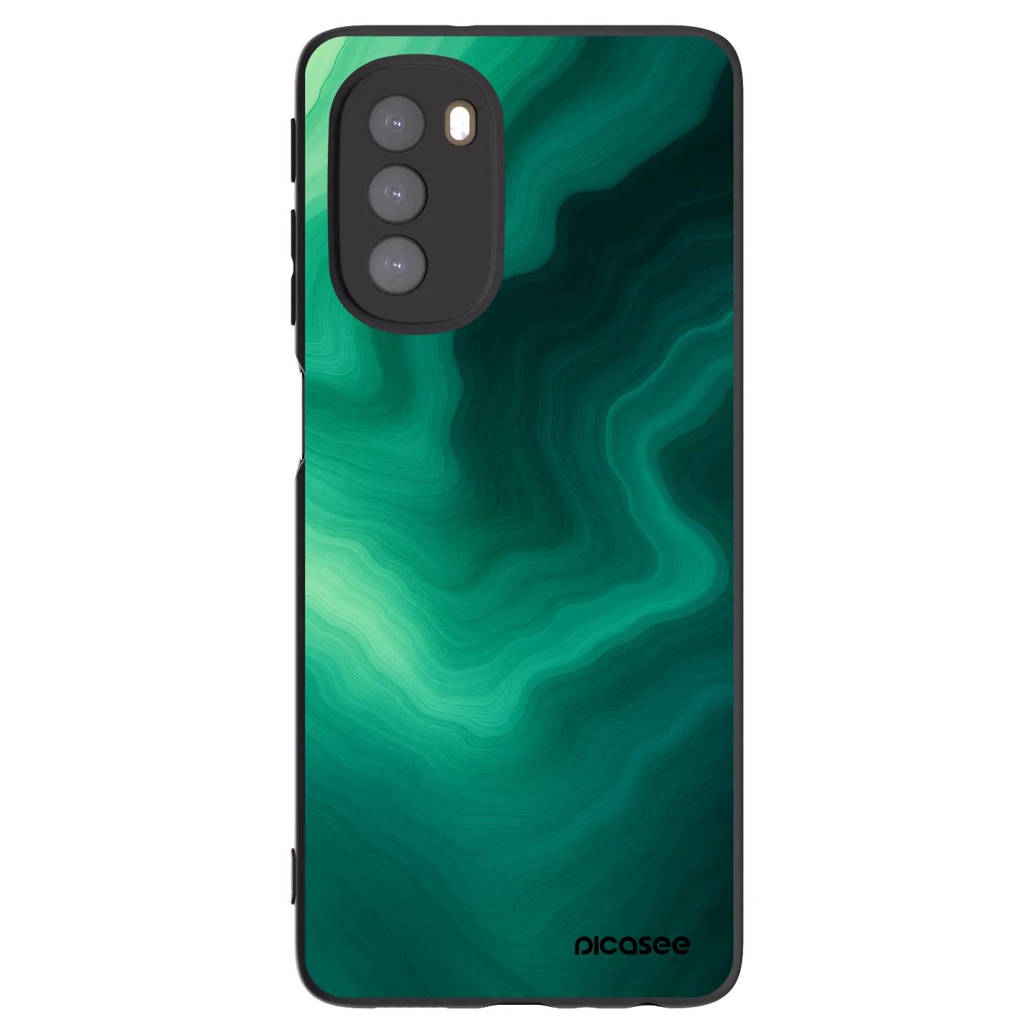 Picasee fekete szilikon tok az alábbi mobiltelefonokra Motorola Moto G51 - Malachite