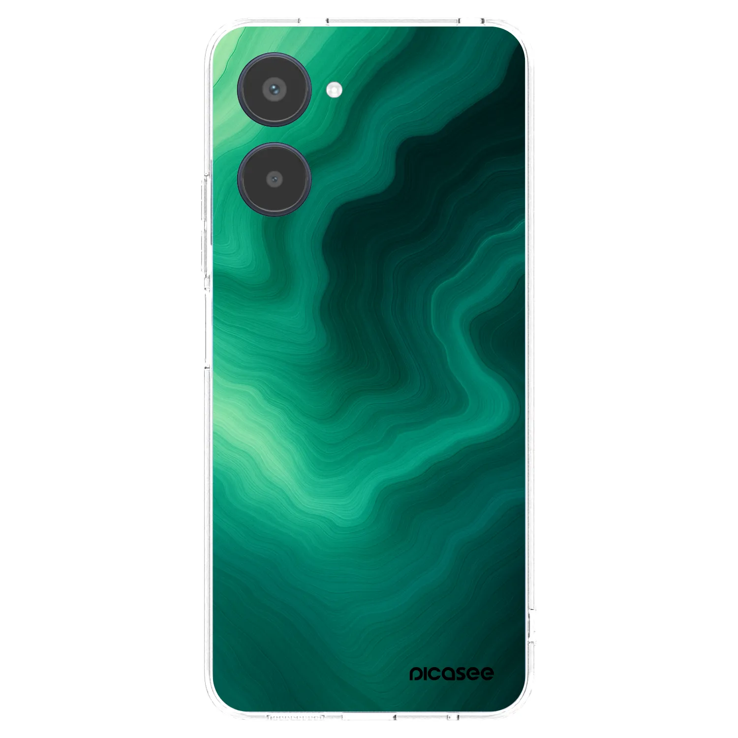 Picasee átlátszó szilikon tok az alábbi mobiltelefonokra Realme 10 4G - Malachite