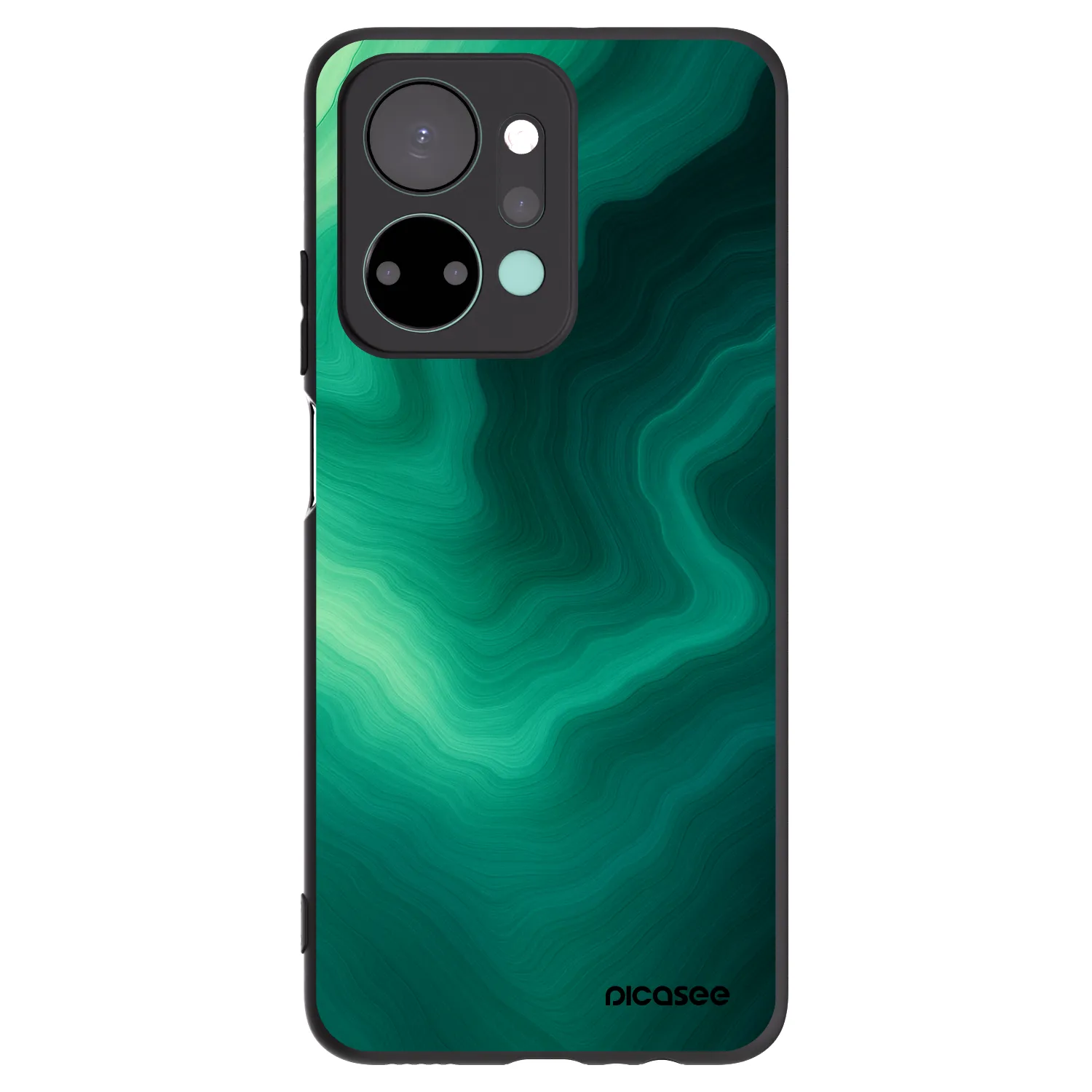 Picasee fekete szilikon tok az alábbi mobiltelefonokra Honor X7a - Malachite