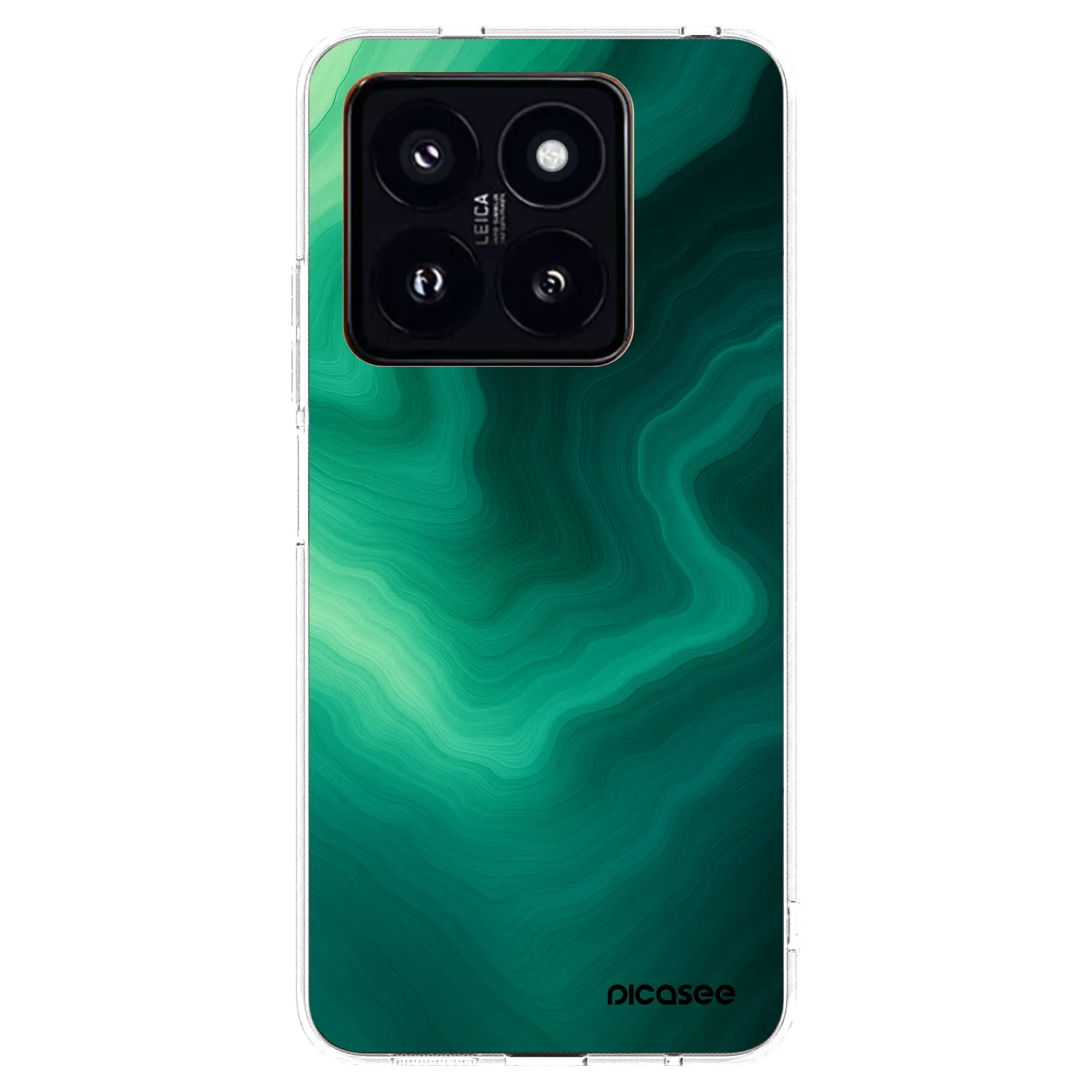 Picasee átlátszó szilikon tok az alábbi mobiltelefonokra Xiaomi 14 Pro - Malachite