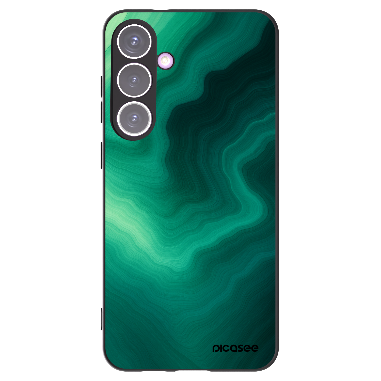 Picasee fekete szilikon tok az alábbi mobiltelefonokra Samsung Galaxy S24+ S926B 5G - Malachite