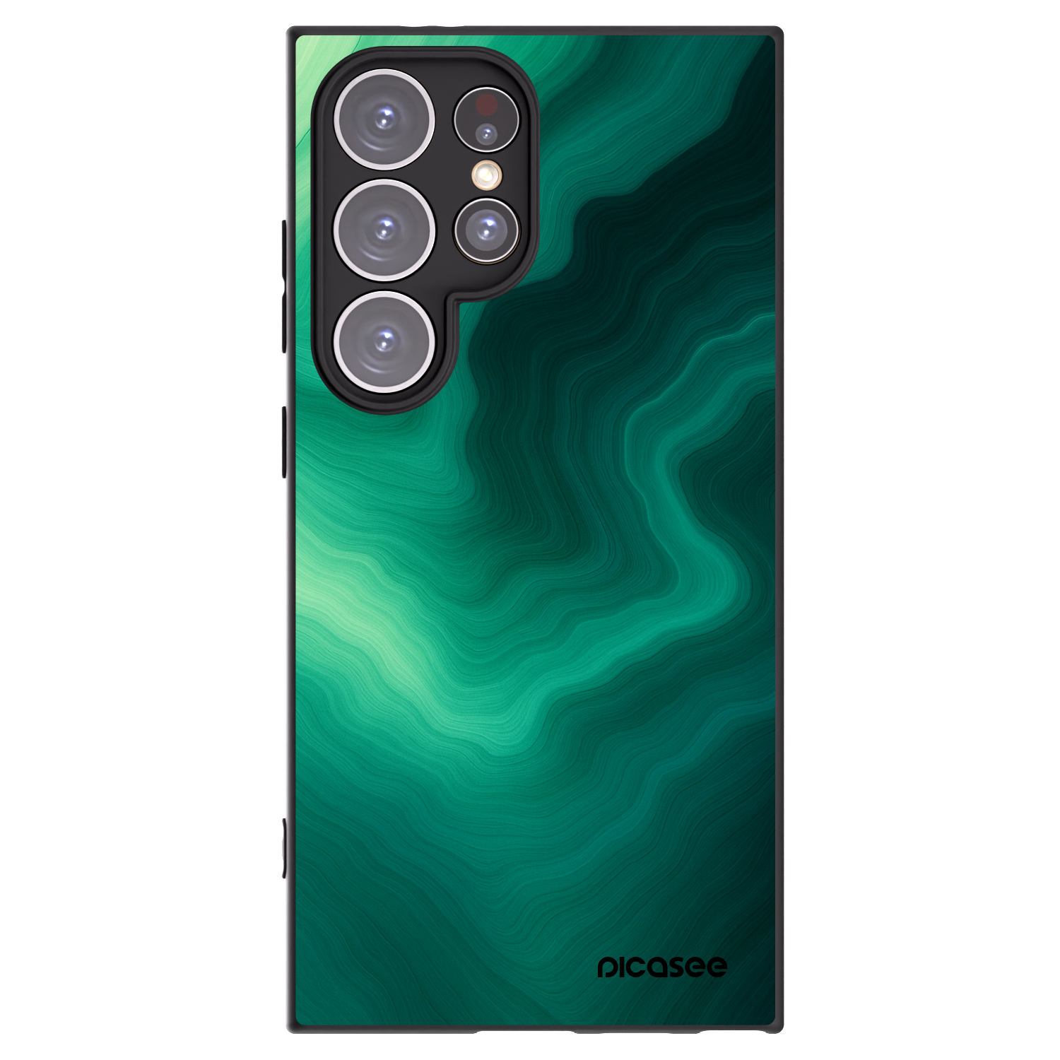 Picasee fekete szilikon tok az alábbi mobiltelefonokra Samsung Galaxy S24 Ultra S928B 5G - Malachite