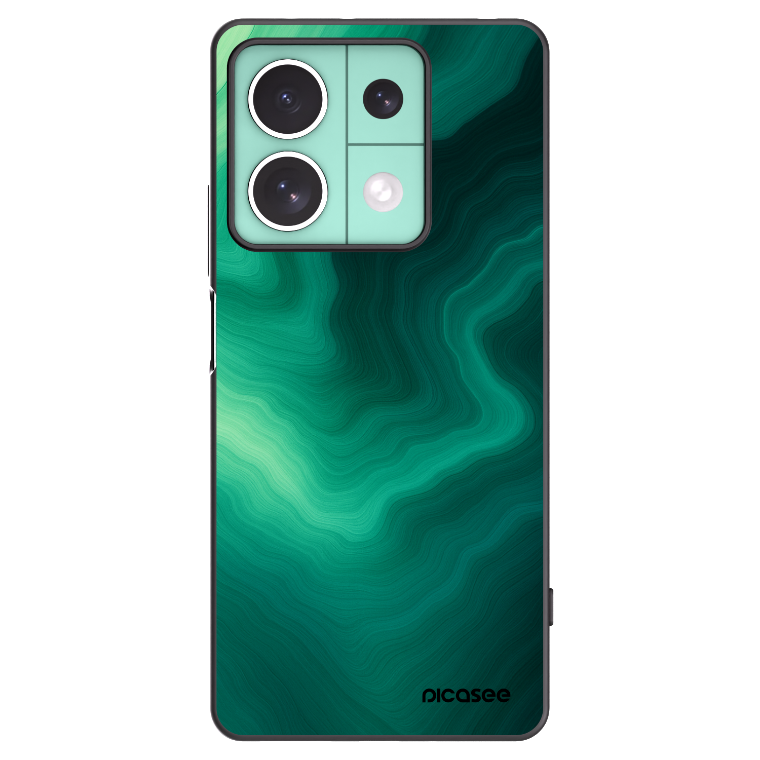 Picasee fekete szilikon tok az alábbi mobiltelefonokra Xiaomi Redmi Note 13 5G - Malachite