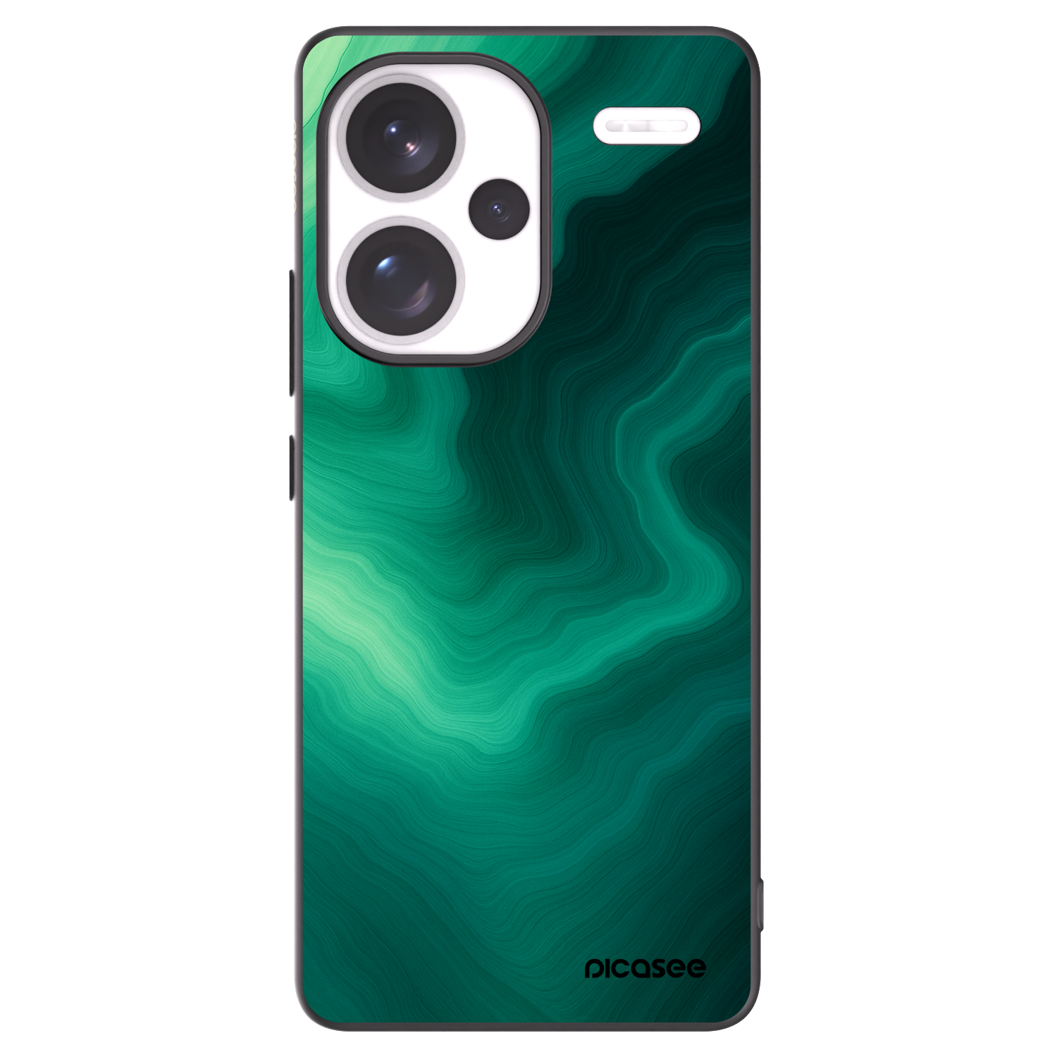 Picasee fekete szilikon tok az alábbi mobiltelefonokra Xiaomi Redmi Note 13 Pro+ 5G - Malachite