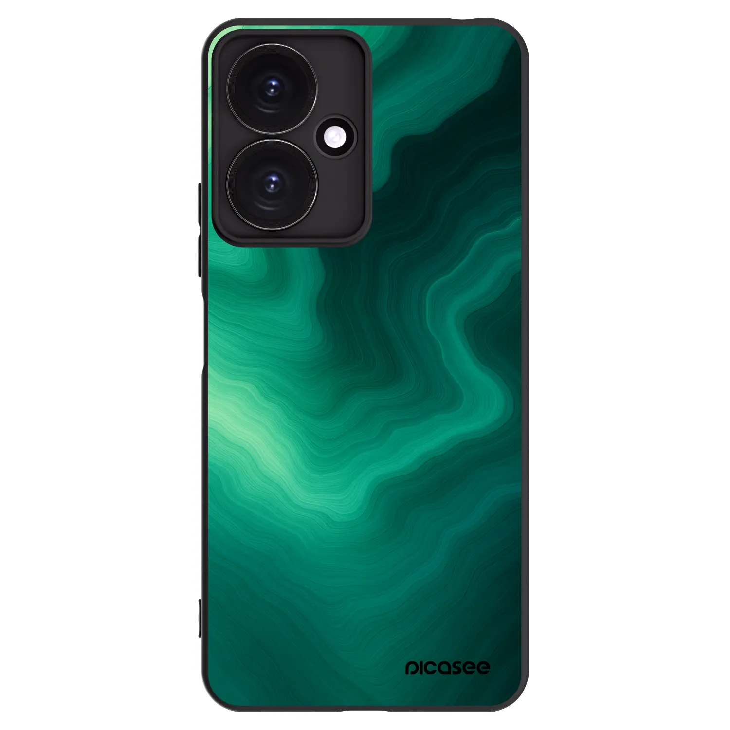 Picasee fekete szilikon tok az alábbi mobiltelefonokra Xiaomi Redmi 13C 5G - Malachite