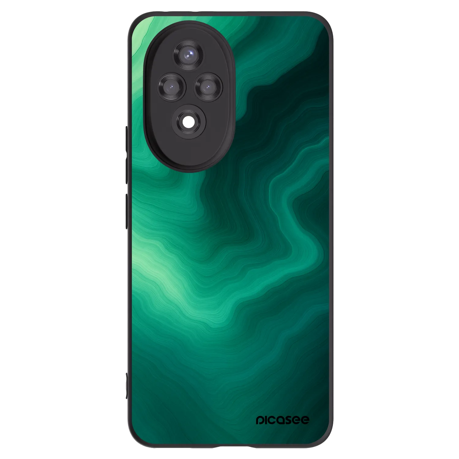 Picasee fekete szilikon tok az alábbi mobiltelefonokra Honor 200 5G - Malachite
