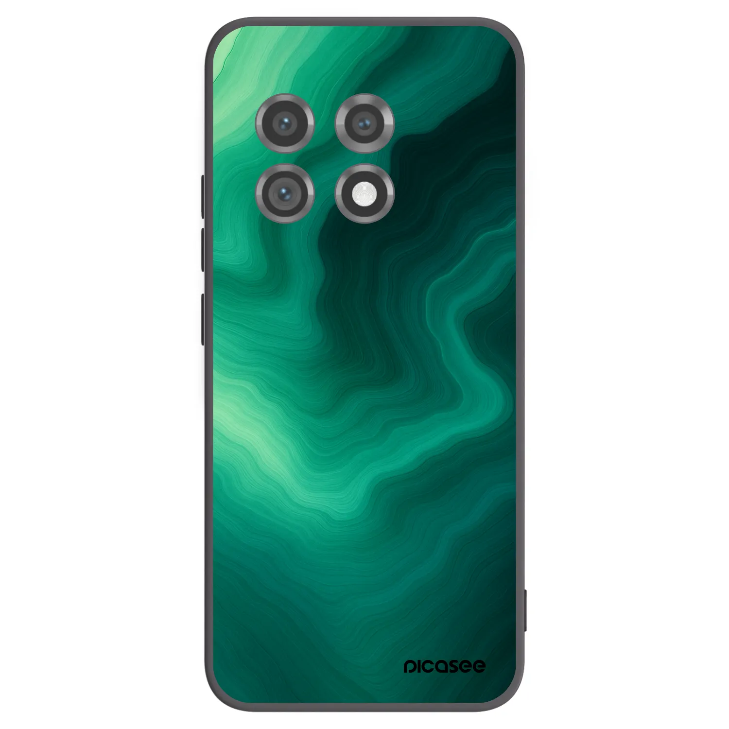 Picasee fekete szilikon tok az alábbi mobiltelefonokra OnePlus 11 5G - Malachite