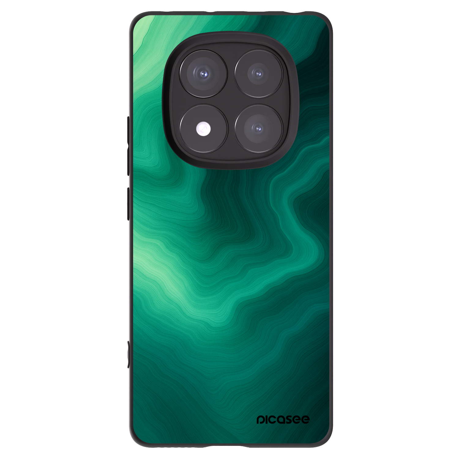 Picasee fekete szilikon tok az alábbi mobiltelefonokra Xiaomi Redmi Note 14 Pro 5G - Malachite
