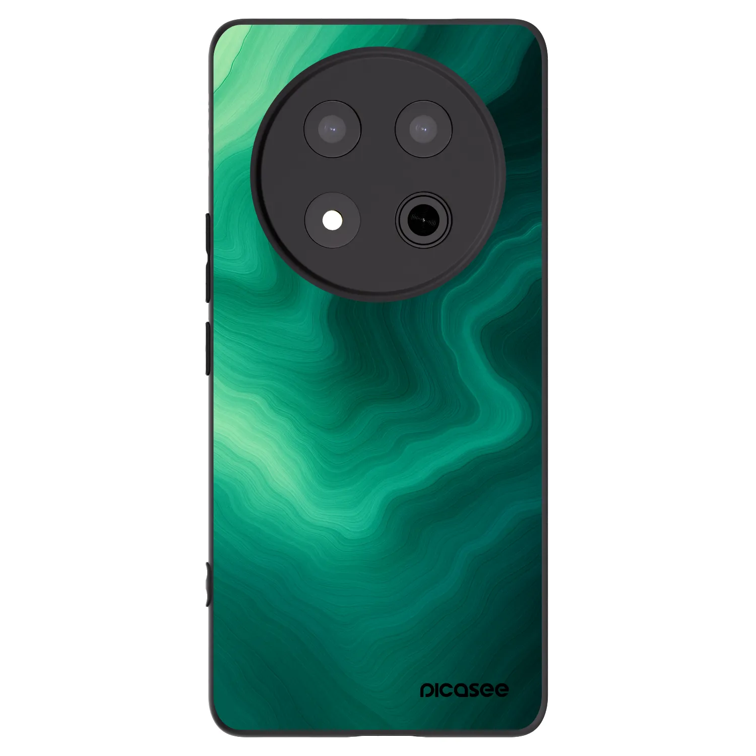 Picasee fekete szilikon tok az alábbi mobiltelefonokra Honor Magic7 Lite 5G - Malachite
