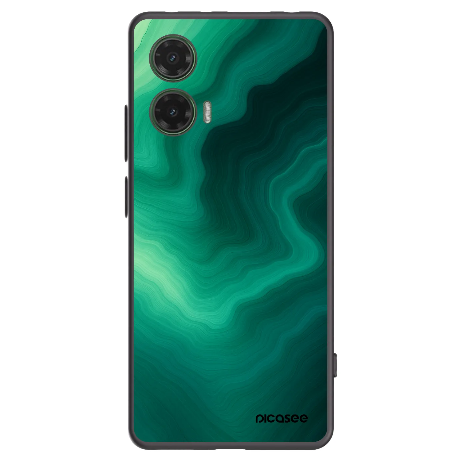 Picasee fekete szilikon tok az alábbi mobiltelefonokra Motorola Moto G35 5G - Malachite