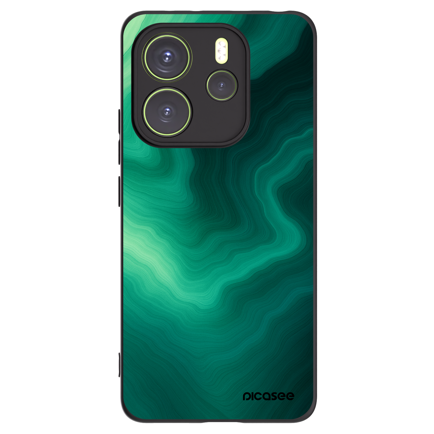 Picasee fekete szilikon tok az alábbi mobiltelefonokra Xiaomi Redmi Note 14 4G - Malachite