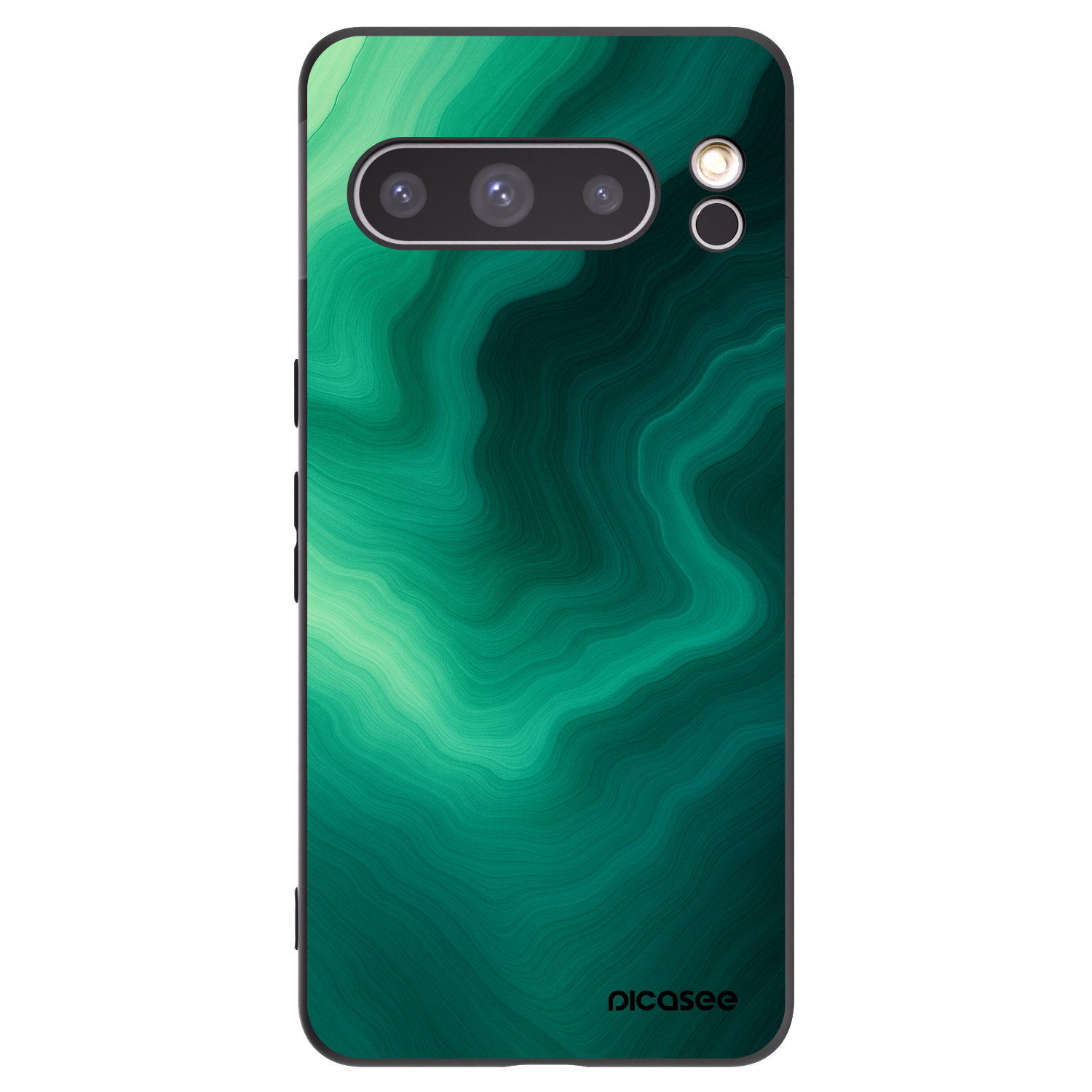 Picasee fekete szilikon tok az alábbi mobiltelefonokra Google Pixel 8 Pro - Malachite