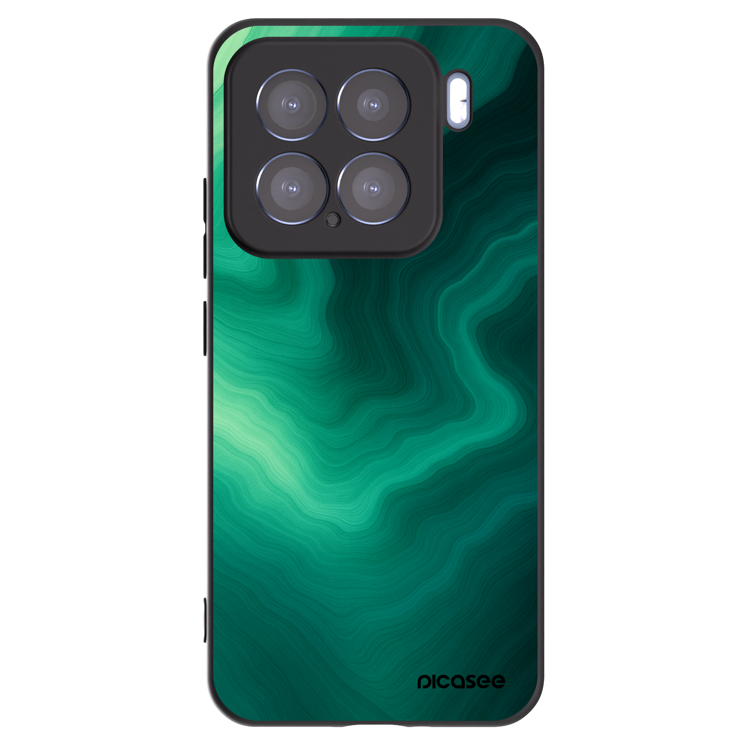 Picasee fekete szilikon tok az alábbi mobiltelefonokra Xiaomi 15 - Malachite