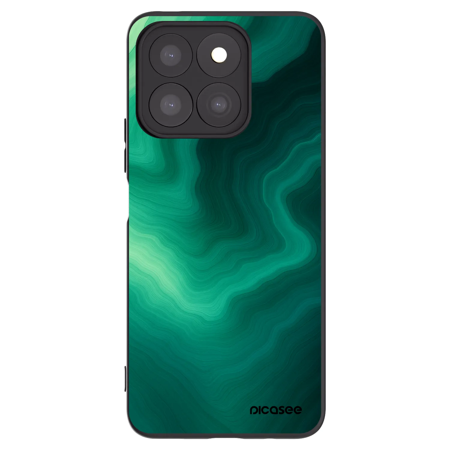 Picasee fekete szilikon tok az alábbi mobiltelefonokra Honor X8c - Malachite