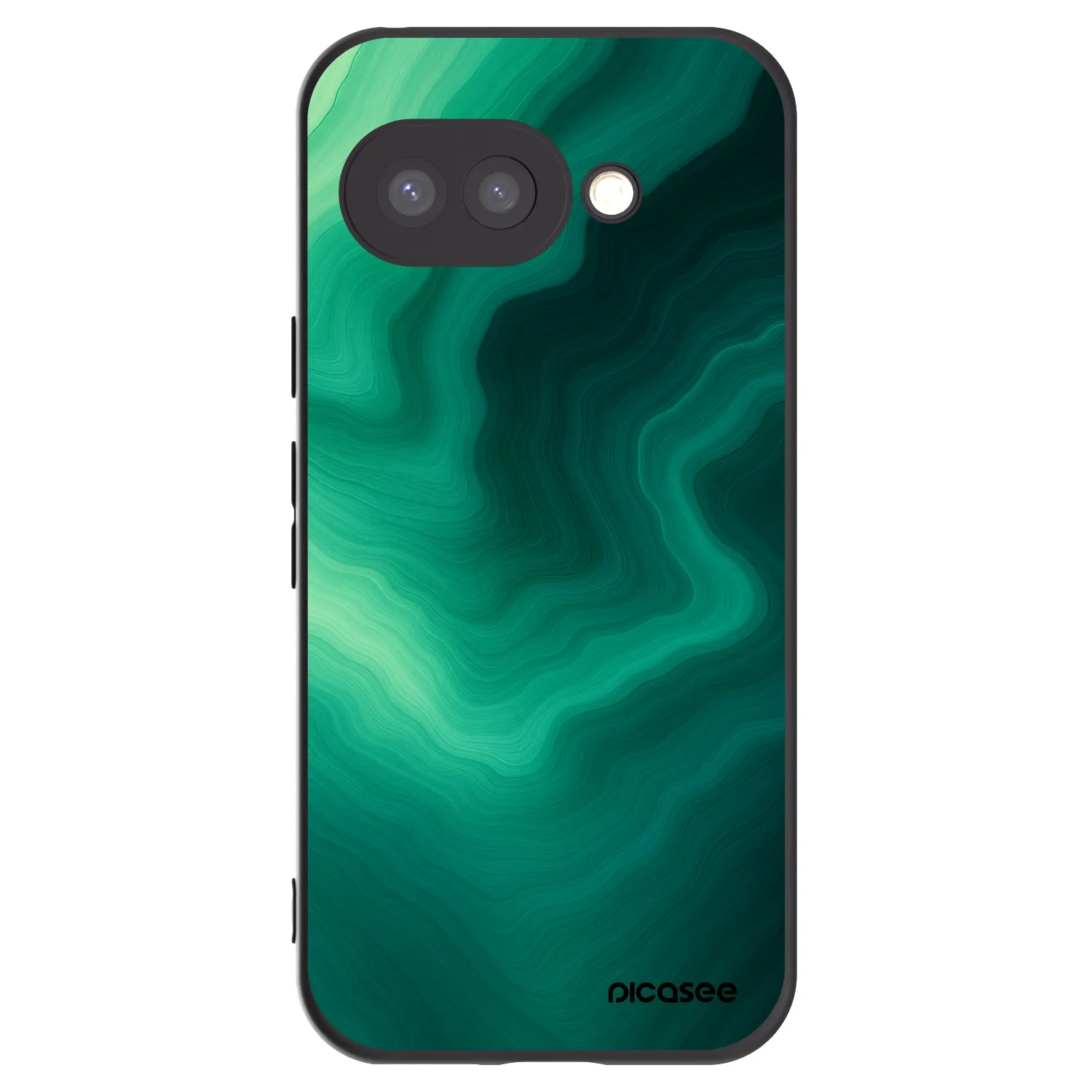 Picasee fekete szilikon tok az alábbi mobiltelefonokra Google Pixel 9a - Malachite