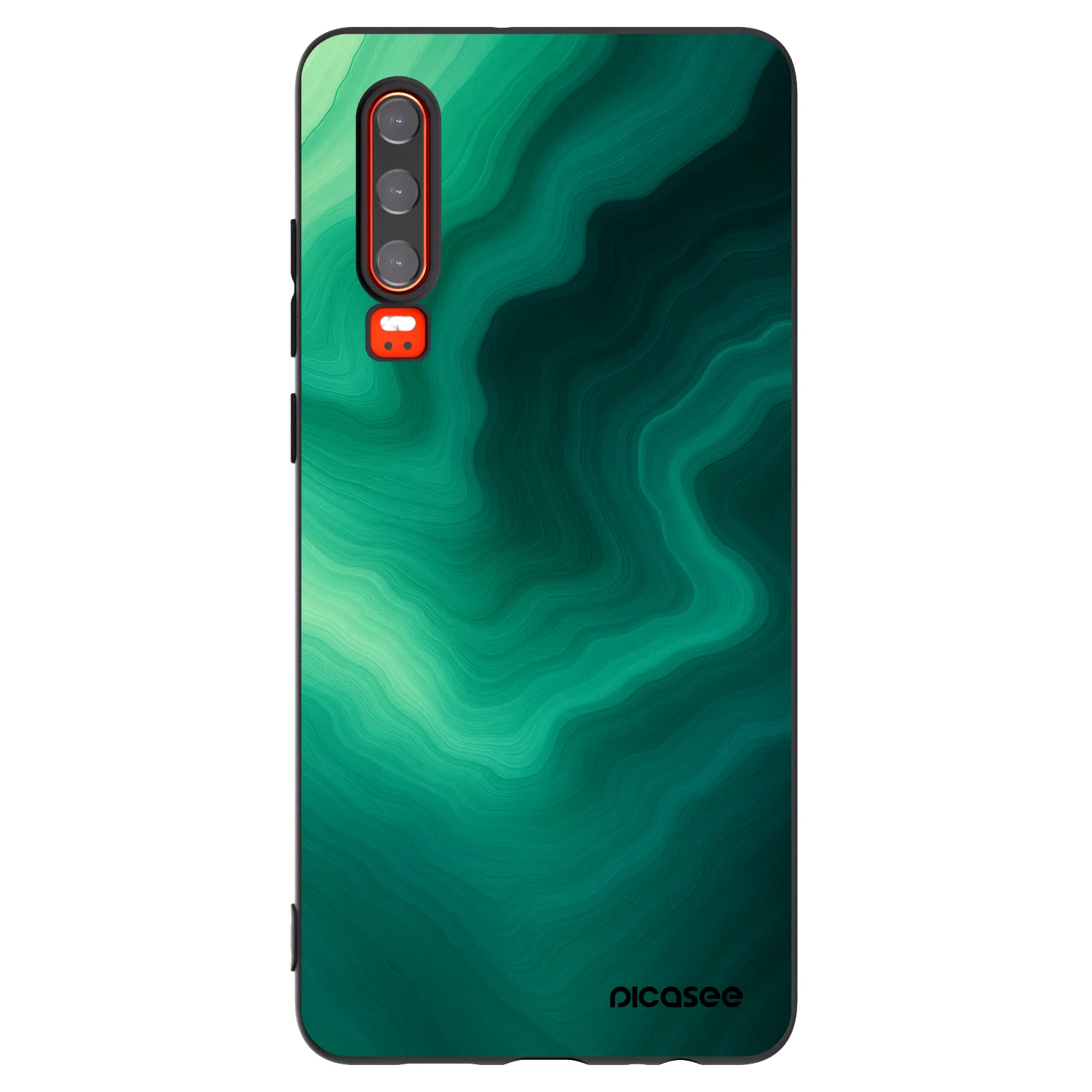Picasee fekete szilikon tok az alábbi mobiltelefonokra Huawei P30 - Malachite