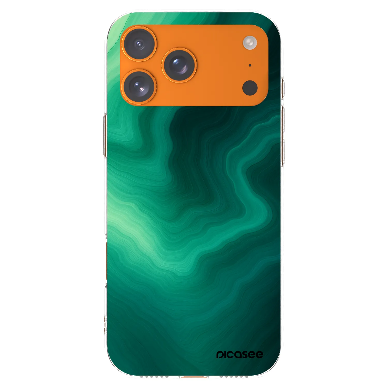 Picasee átlátszó szilikon tok az alábbi mobiltelefonokra Apple iPhone 17 Pro Max - Malachite