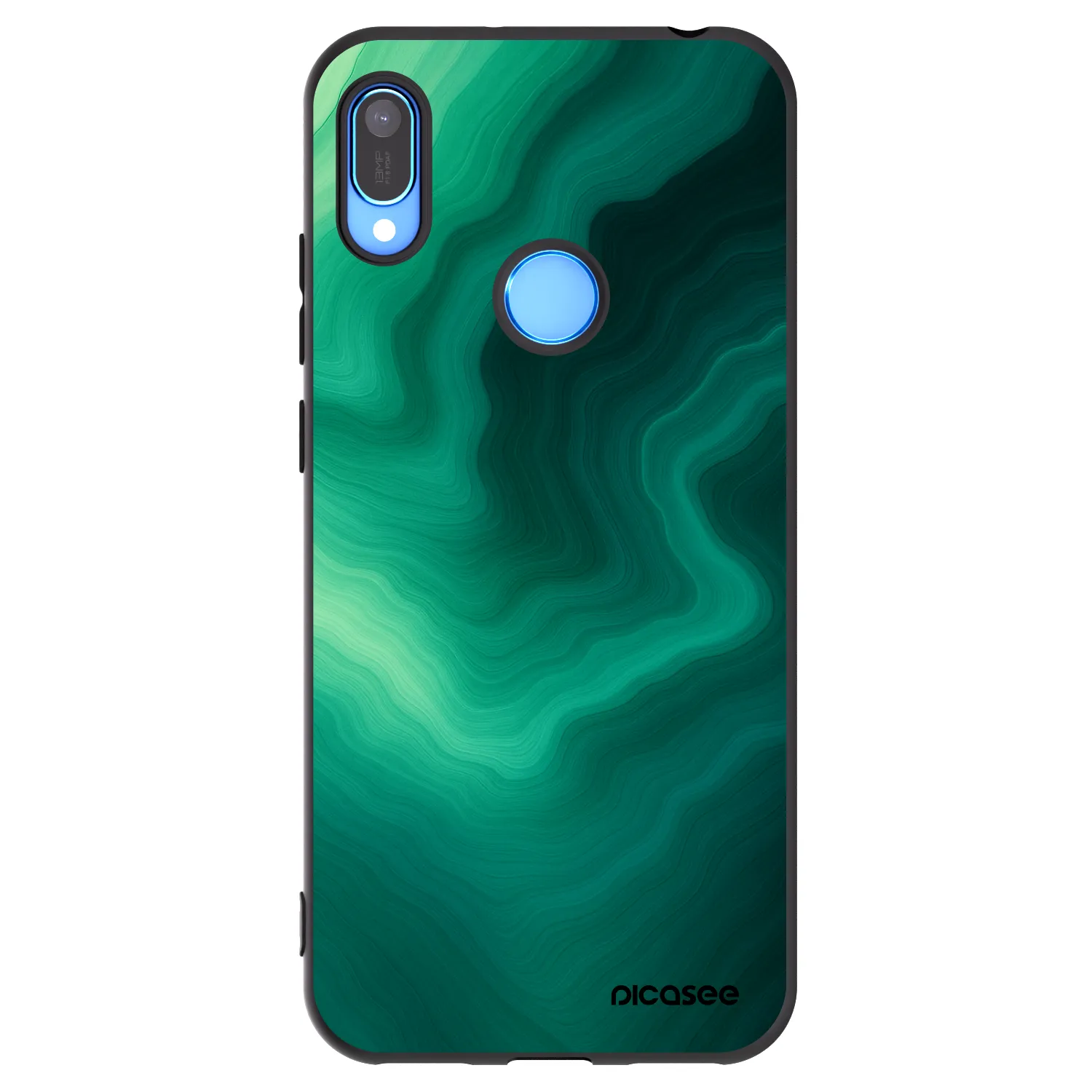 Picasee fekete szilikon tok az alábbi mobiltelefonokra Huawei Y6 2019 - Malachite