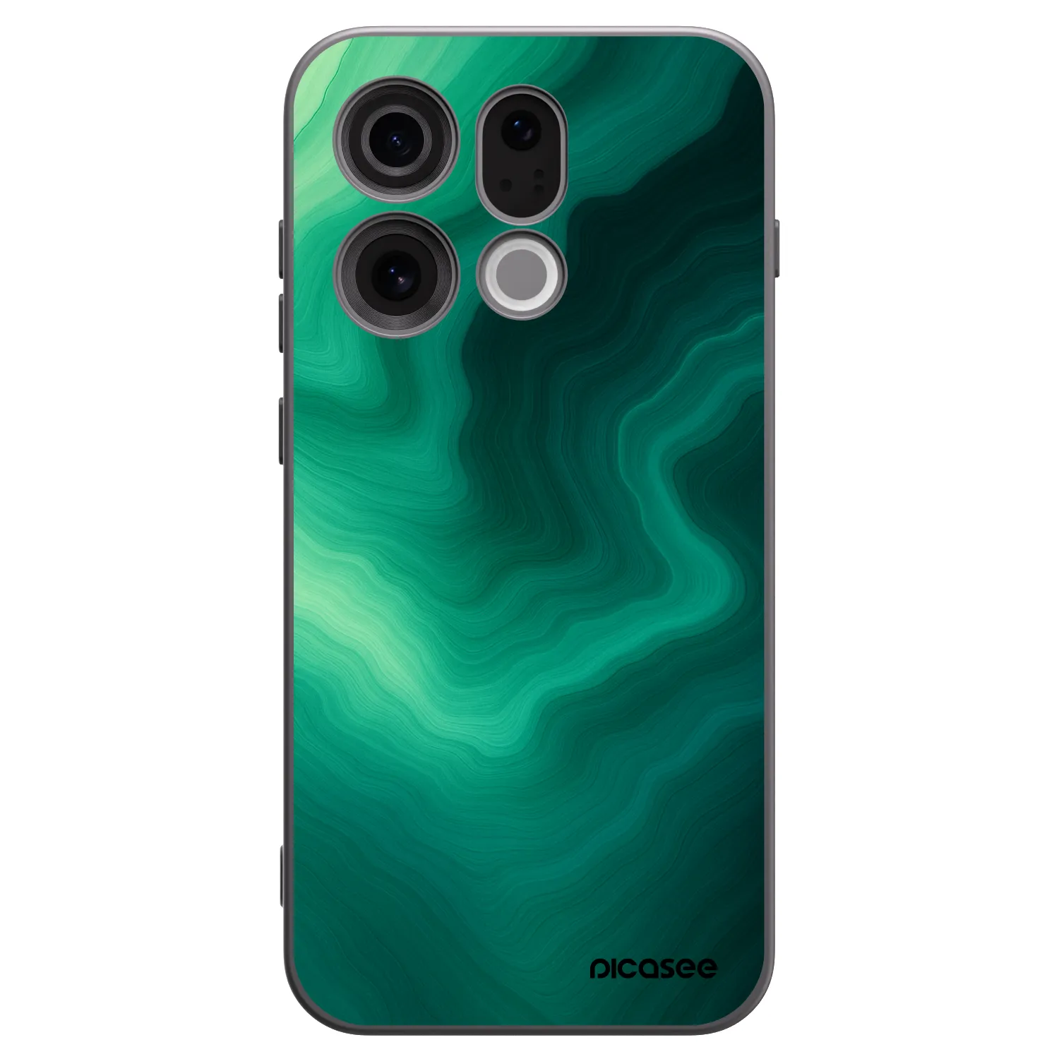 Picasee fekete szilikon tok az alábbi mobiltelefonokra OPPO Find X9 - Malachite