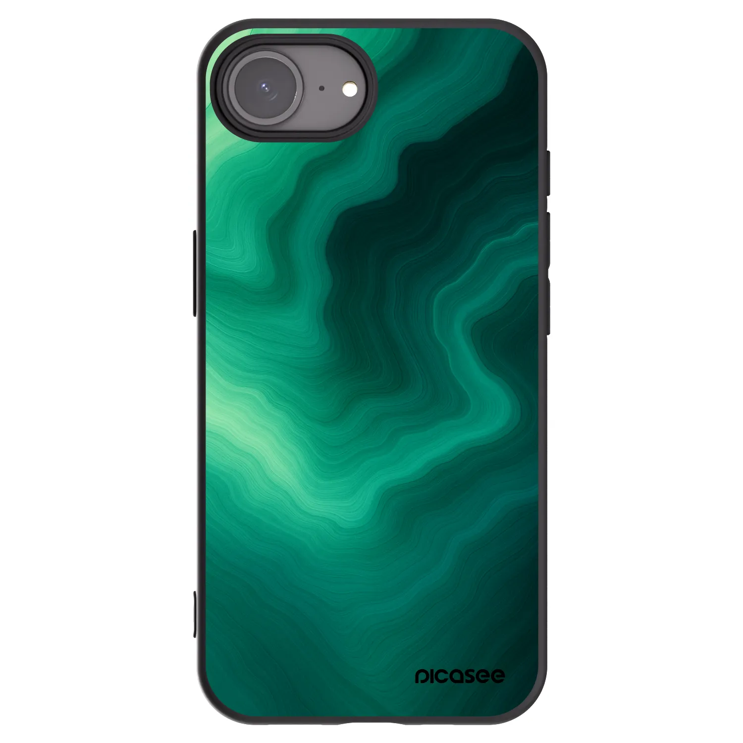 Picasee fekete szilikon tok az alábbi mobiltelefonokra Apple iPhone 17e - Malachite