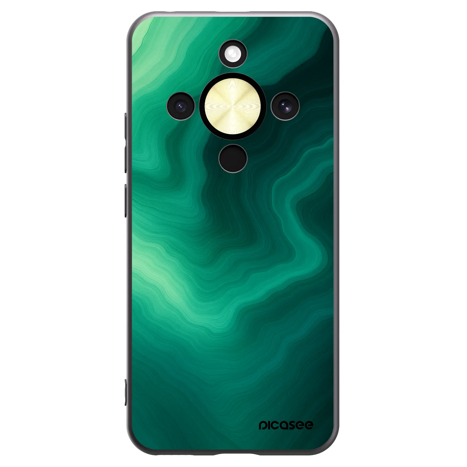 Picasee fekete szilikon tok az alábbi mobiltelefonokra Honor Magic8 Lite 5G - Malachite