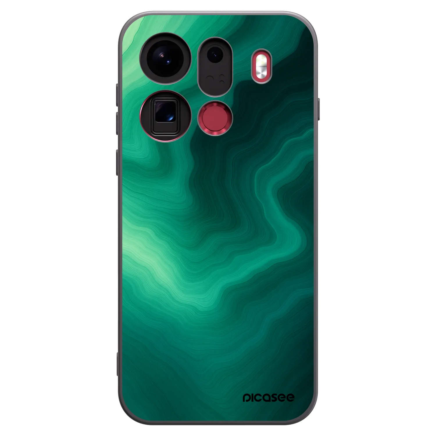 Picasee fekete szilikon tok az alábbi mobiltelefonokra OPPO Find X9 Pro - Malachite
