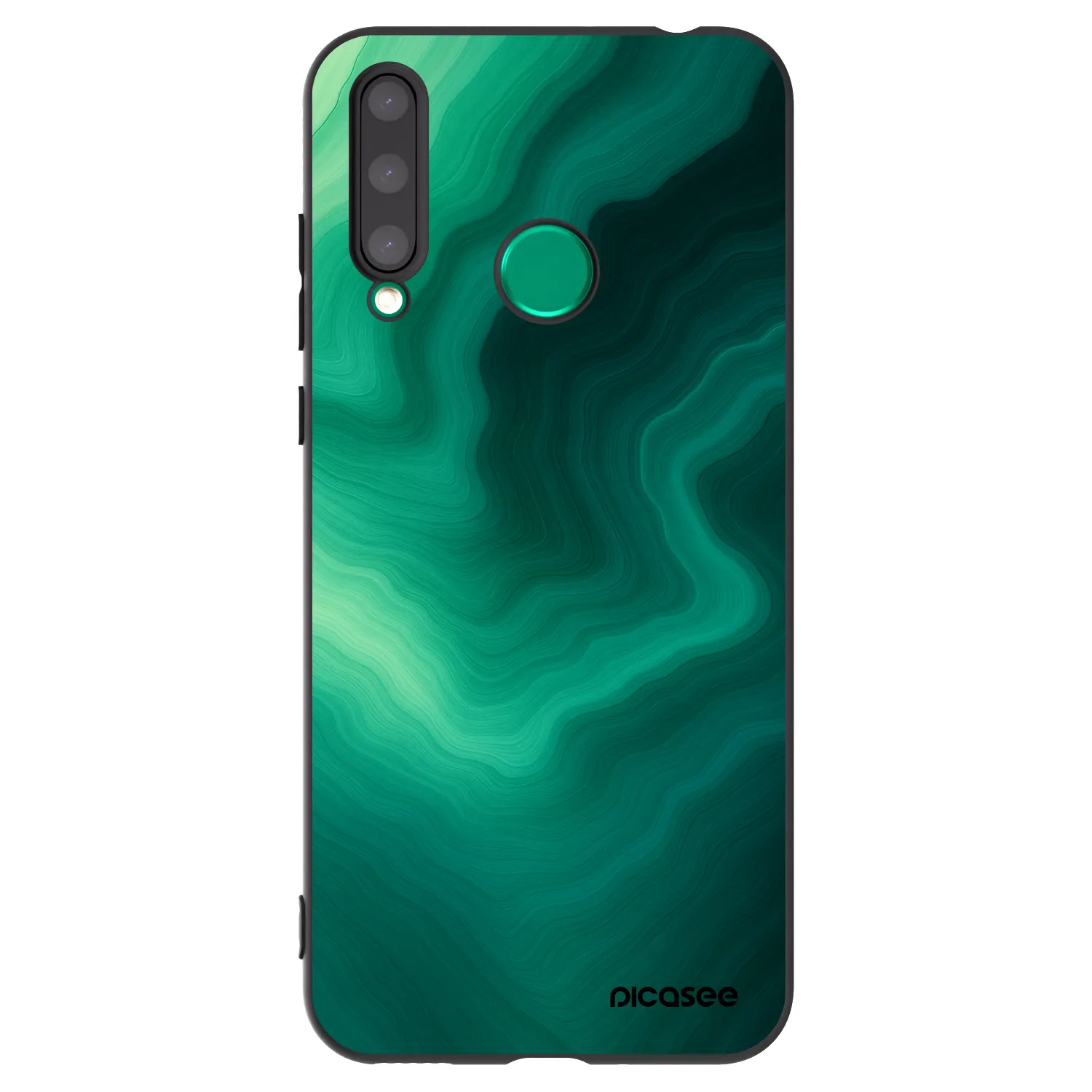 Picasee fekete szilikon tok az alábbi mobiltelefonokra Honor 20 Lite - Malachite