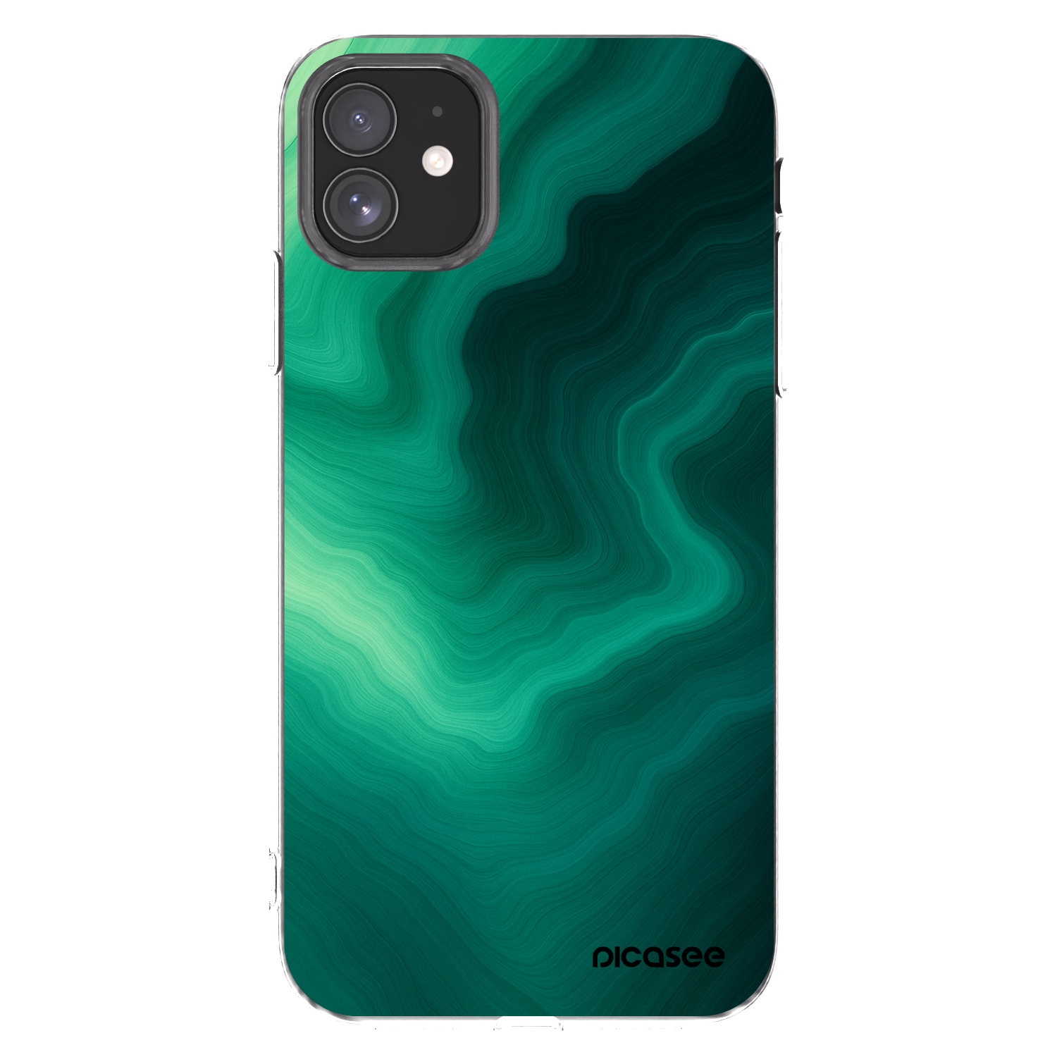 Picasee átlátszó szilikon tok az alábbi mobiltelefonokra Apple iPhone 11 - Malachite