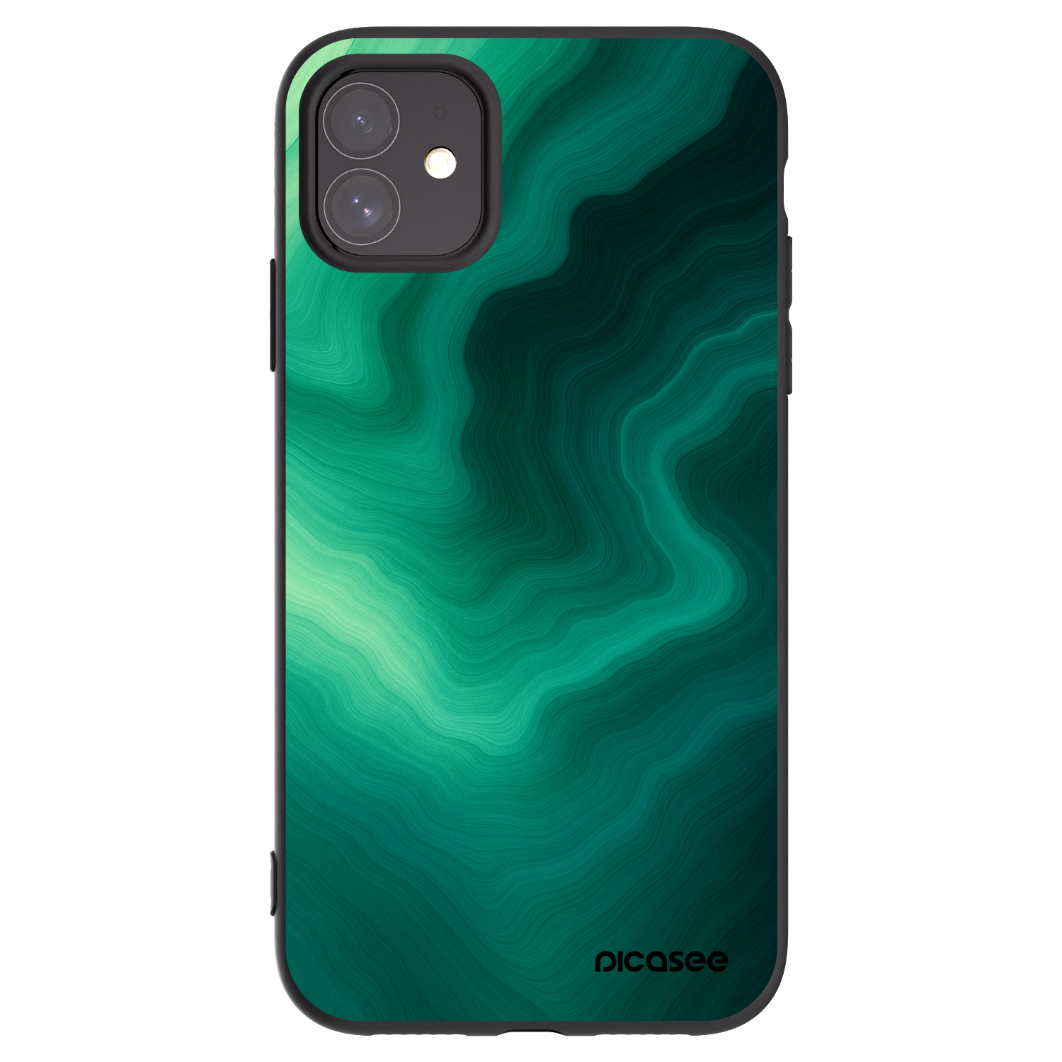 Picasee fekete szilikon tok az alábbi mobiltelefonokra Apple iPhone 11 - Malachite
