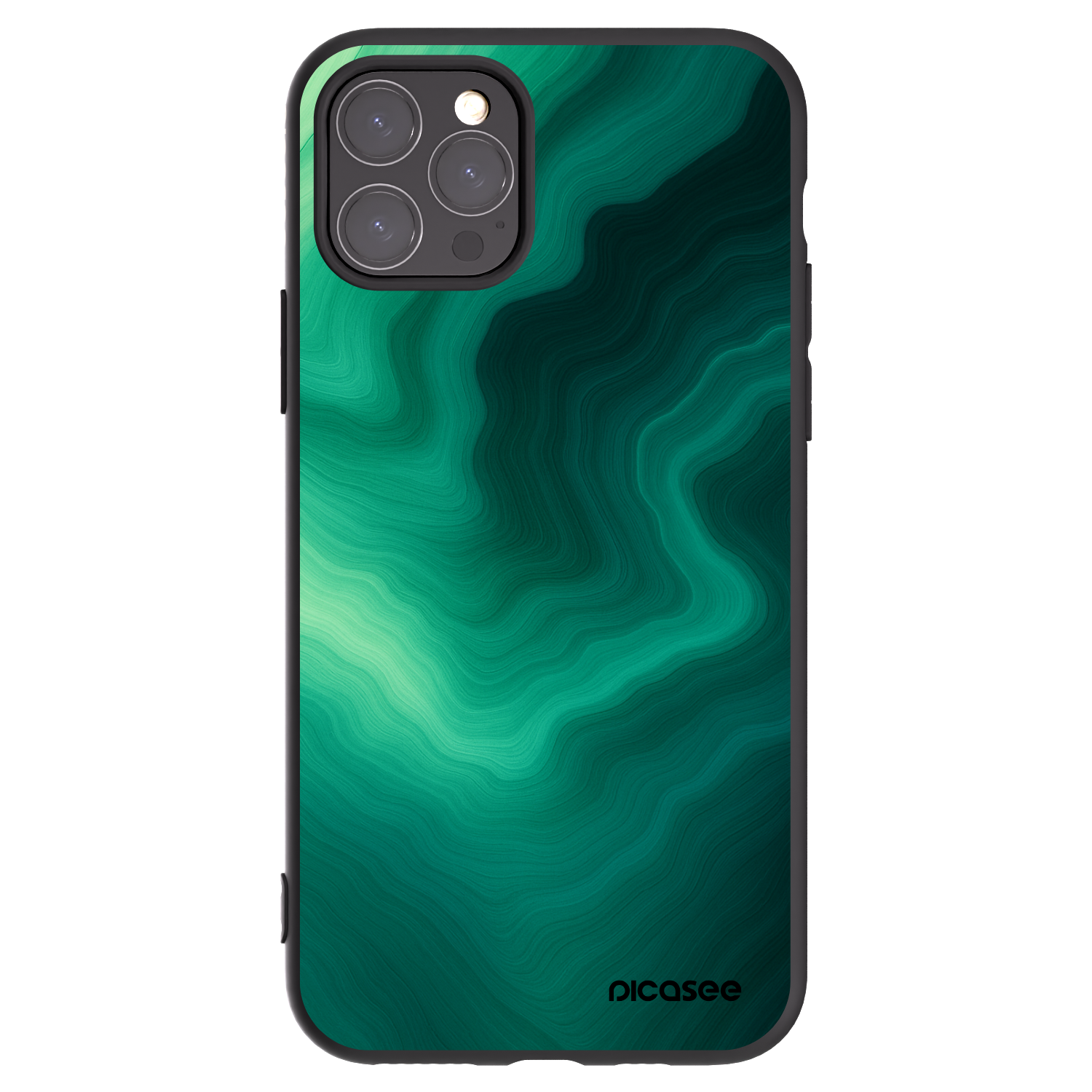 Picasee fekete szilikon tok az alábbi mobiltelefonokra Apple iPhone 11 Pro - Malachite