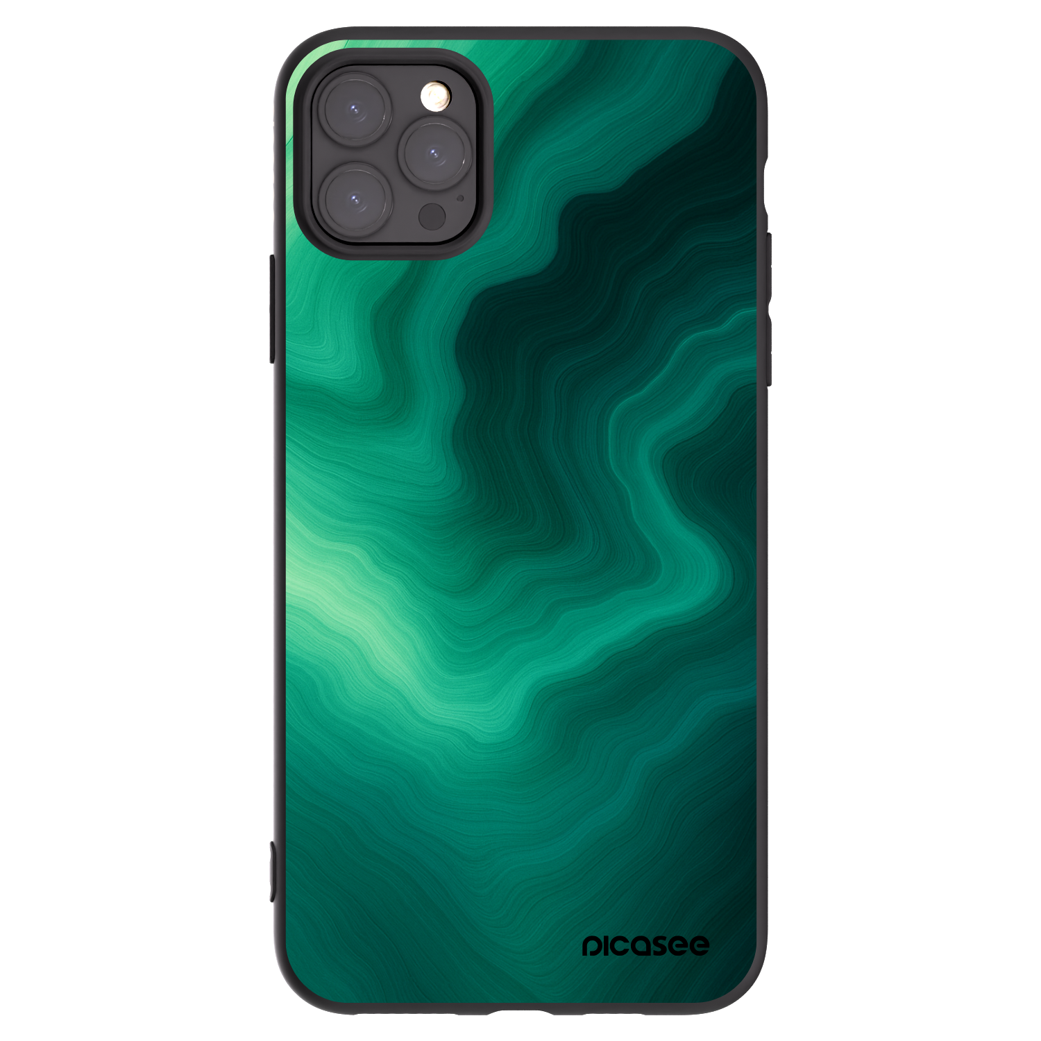 Picasee fekete szilikon tok az alábbi mobiltelefonokra Apple iPhone 11 Pro Max - Malachite