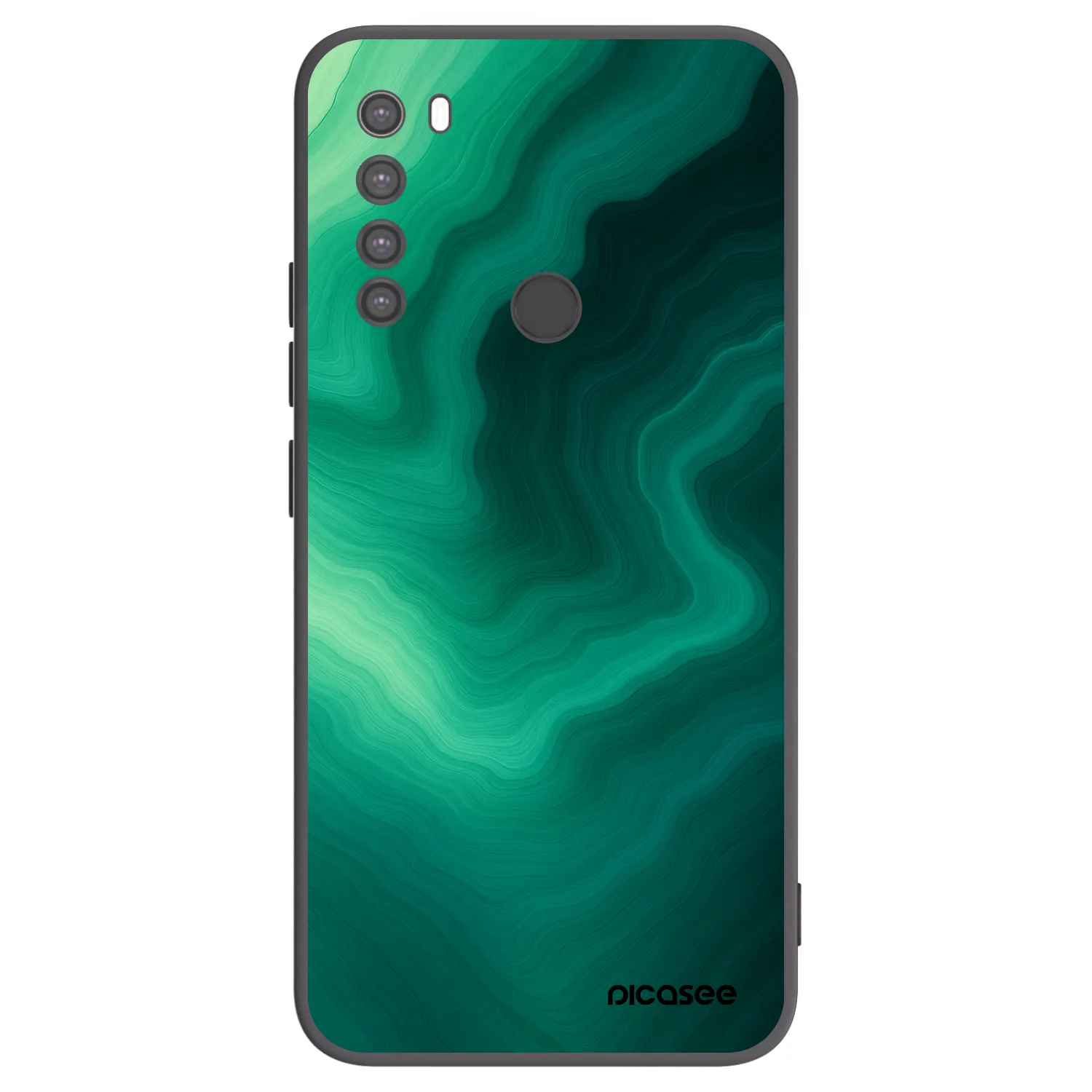 Picasee fekete szilikon tok az alábbi mobiltelefonokra Xiaomi Redmi Note 8 - Malachite