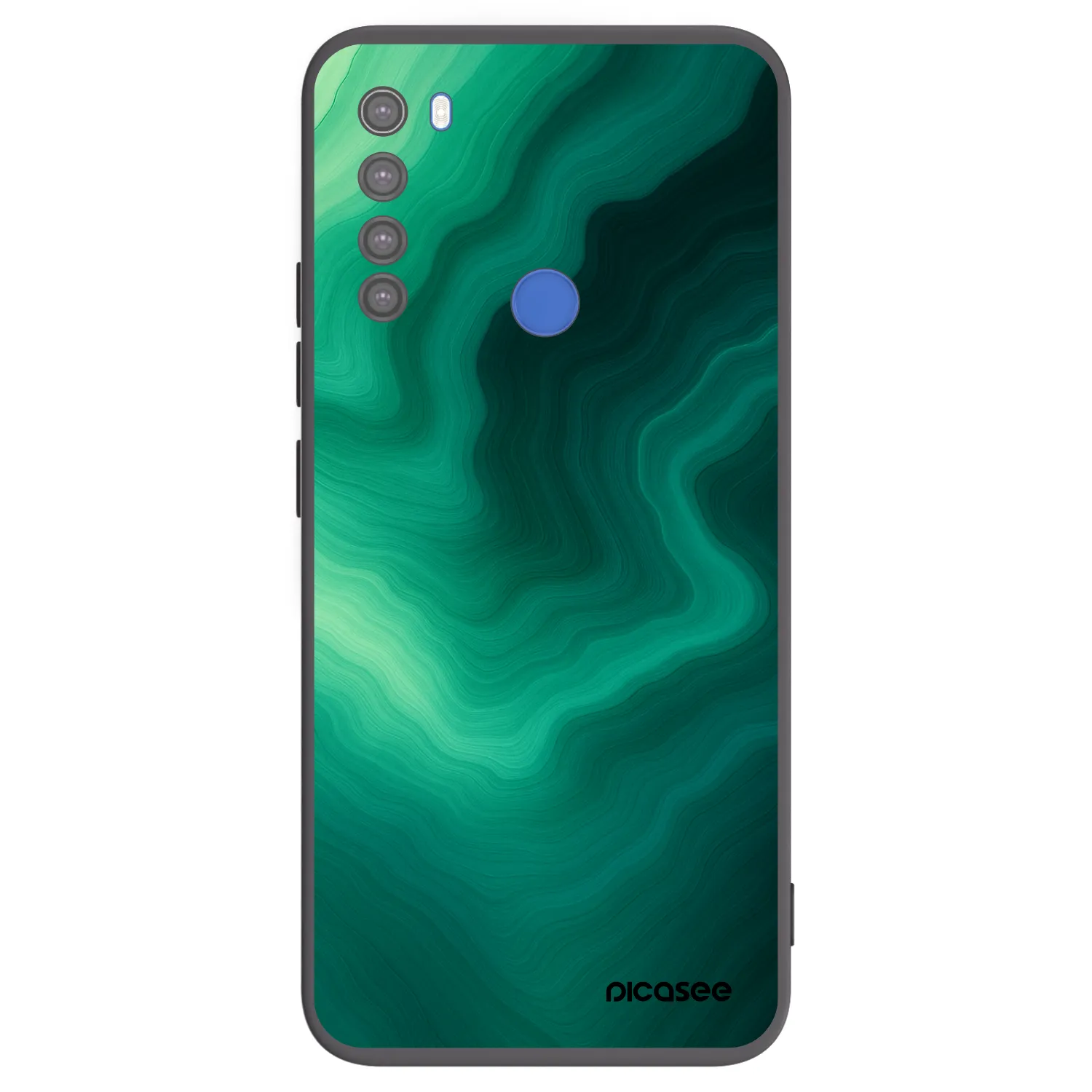 Picasee fekete szilikon tok az alábbi mobiltelefonokra Xiaomi Redmi Note 8T - Malachite