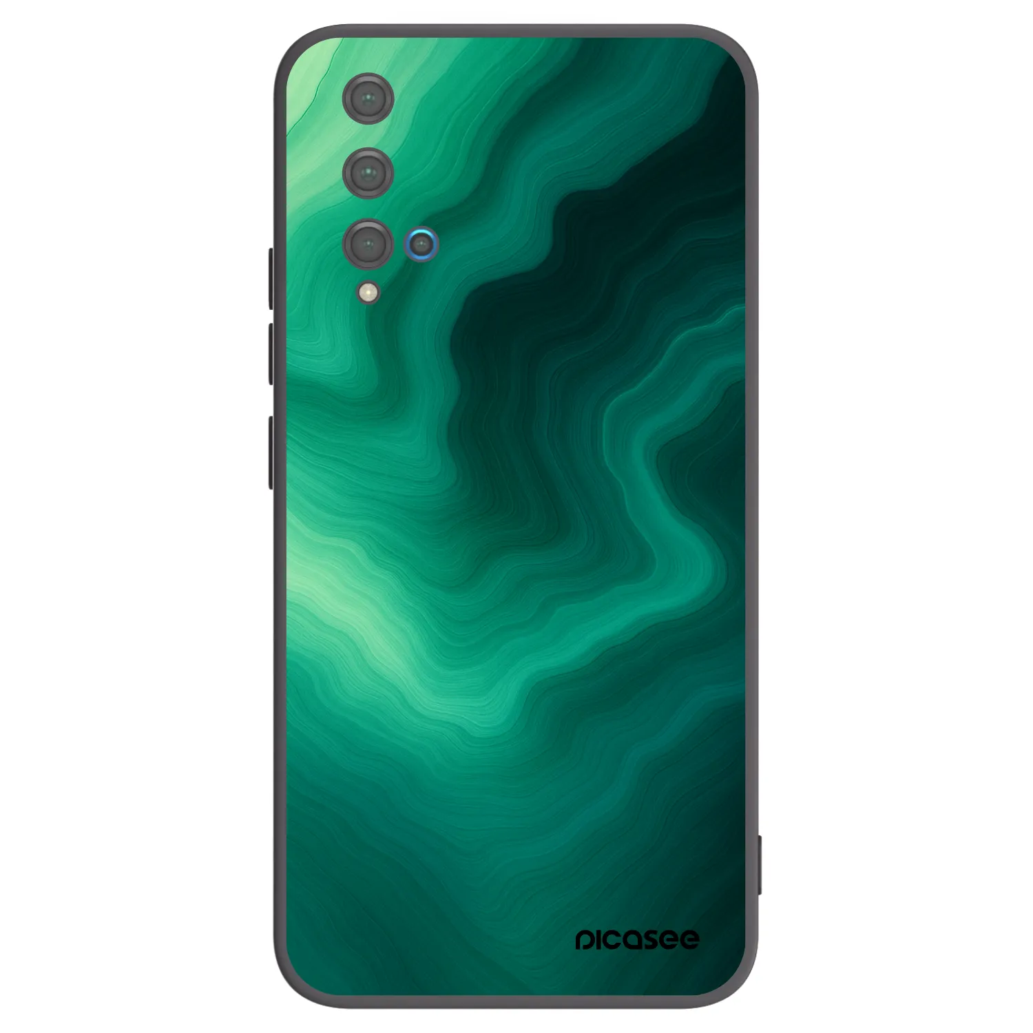 Picasee fekete szilikon tok az alábbi mobiltelefonokra Huawei Nova 5T - Malachite
