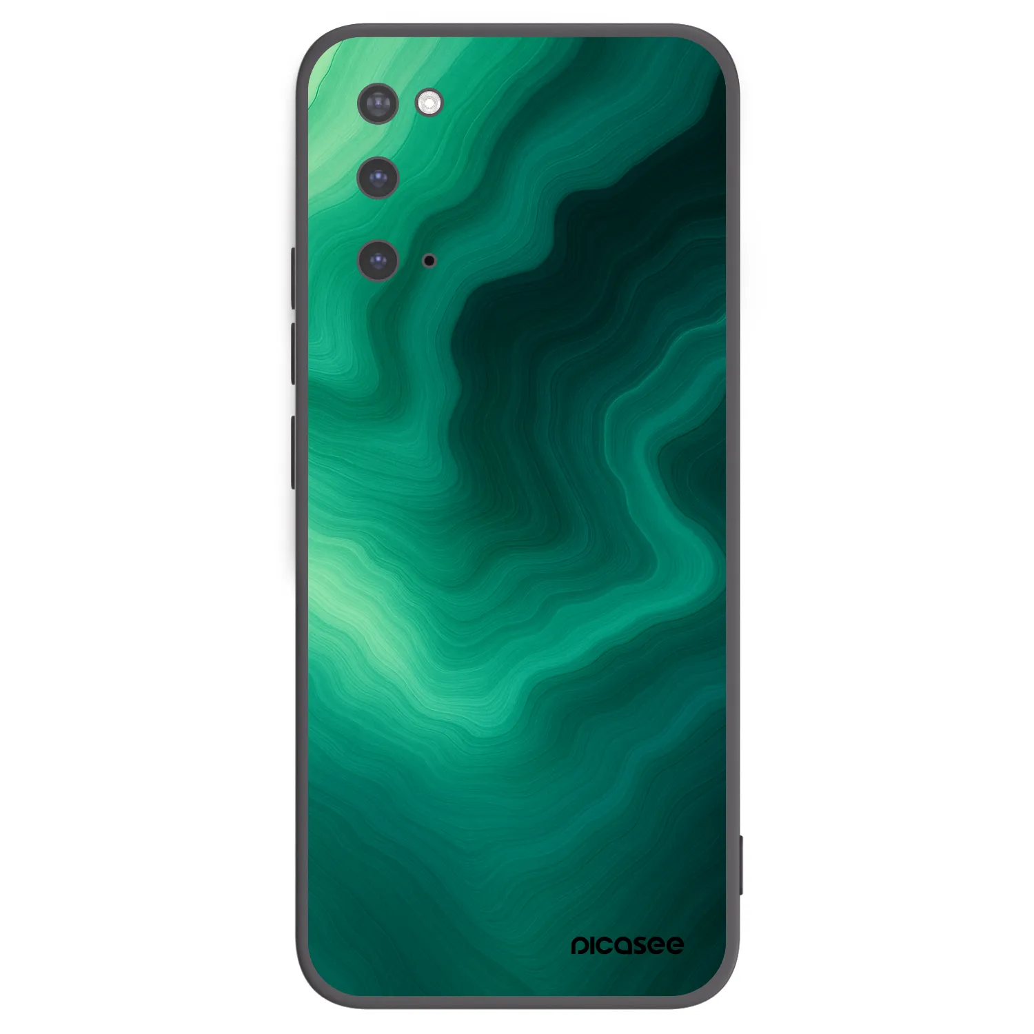 Picasee fekete szilikon tok az alábbi mobiltelefonokra Samsung Galaxy S20 G980F - Malachite