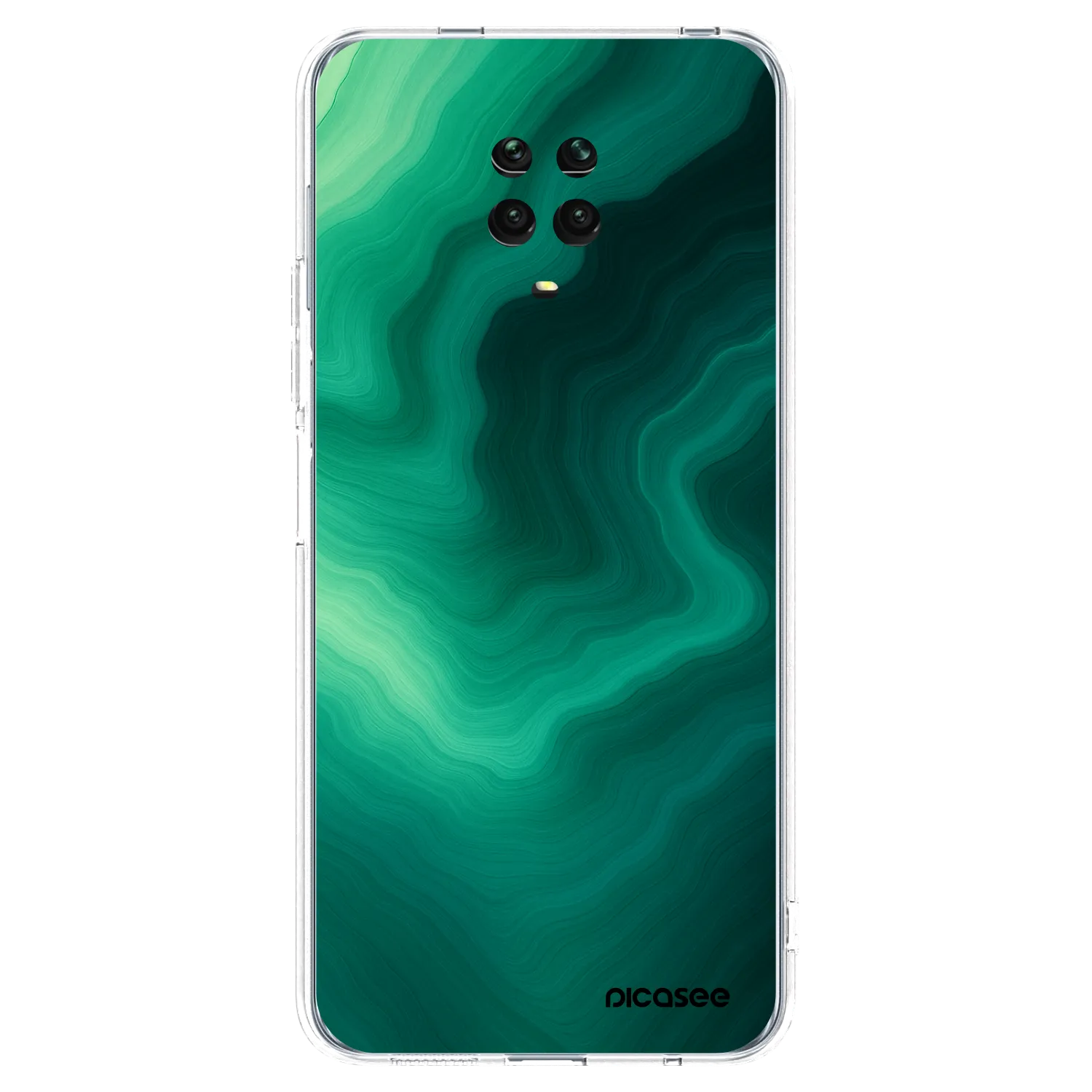 Picasee átlátszó szilikon tok az alábbi mobiltelefonokra Xiaomi Redmi Note 9 Pro - Malachite