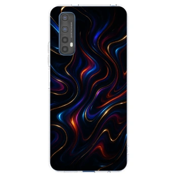 Picasee átlátszó szilikon tok az alábbi mobiltelefonokra Realme 7 - Noir