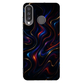 Picasee átlátszó szilikon tok az alábbi mobiltelefonokra Huawei P30 Lite - Noir