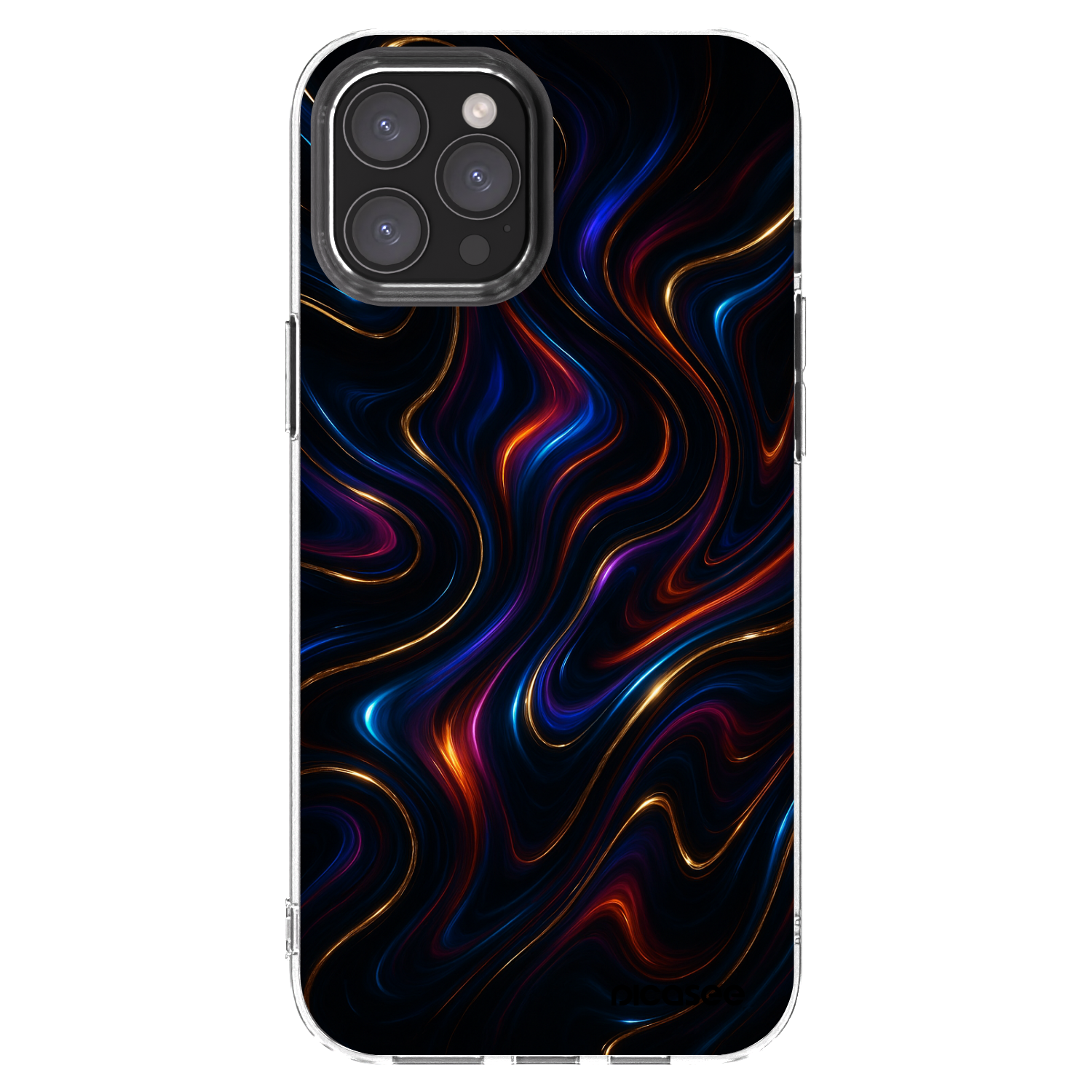 Picasee átlátszó szilikon tok az alábbi mobiltelefonokra Apple iPhone 12 Pro Max - Noir