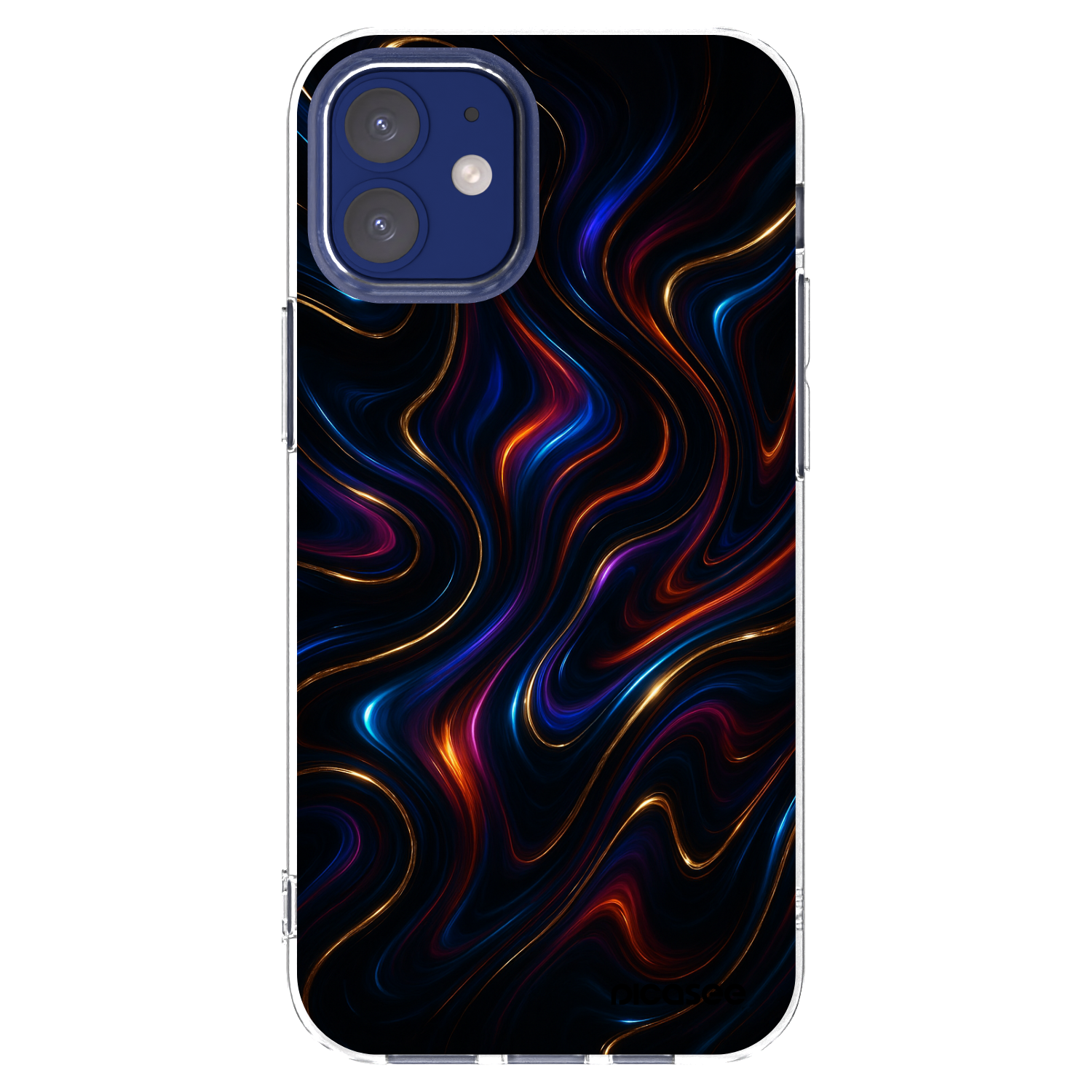 Picasee átlátszó szilikon tok az alábbi mobiltelefonokra Apple iPhone 12 mini - Noir