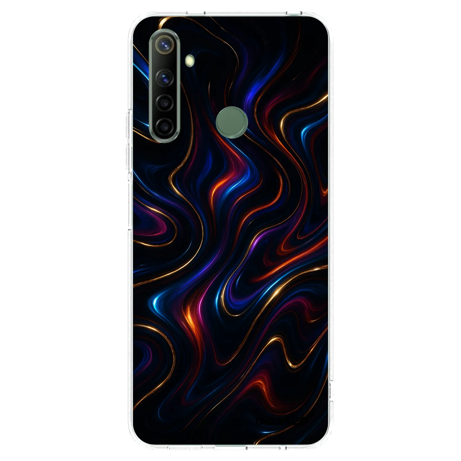 Picasee átlátszó szilikon tok az alábbi mobiltelefonokra Realme 6i - Noir