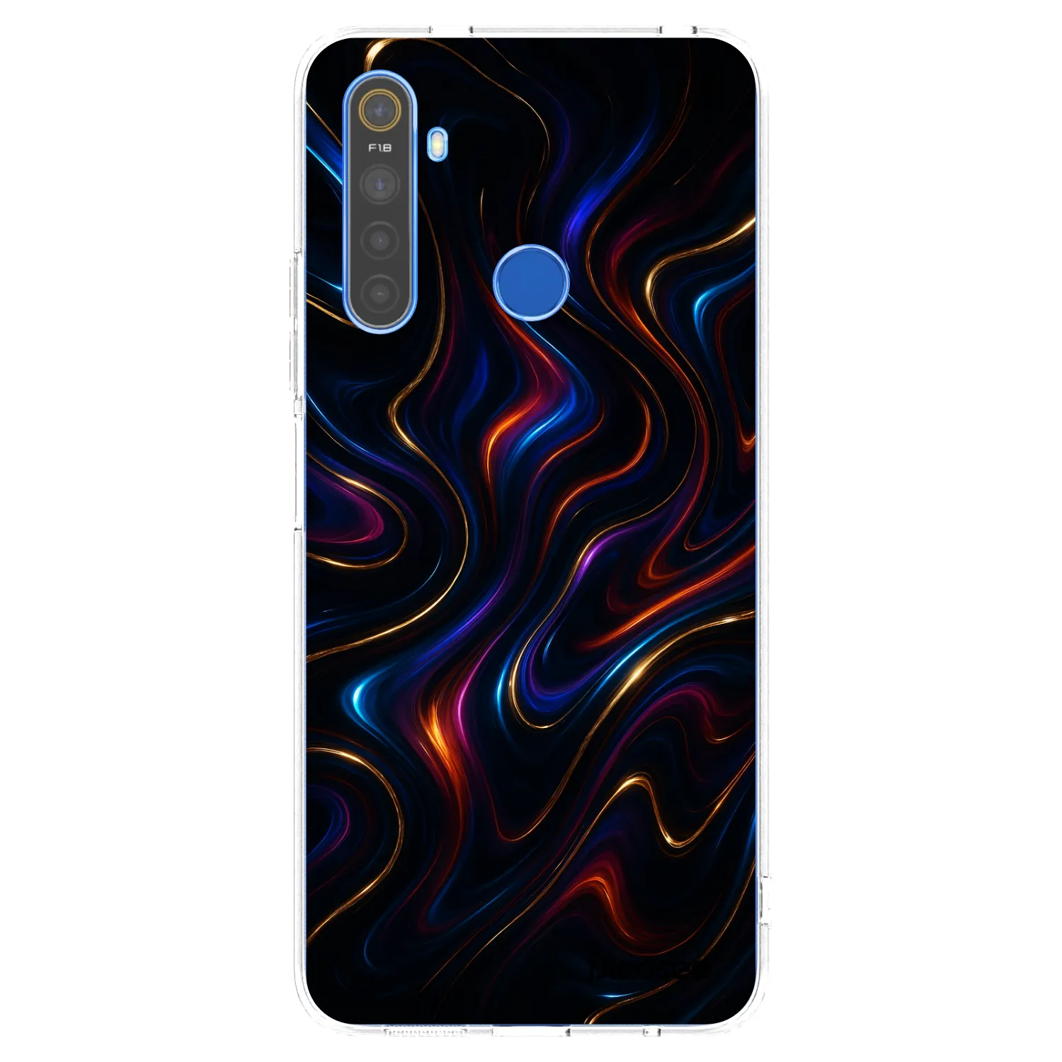 Picasee átlátszó szilikon tok az alábbi mobiltelefonokra Realme 5 - Noir