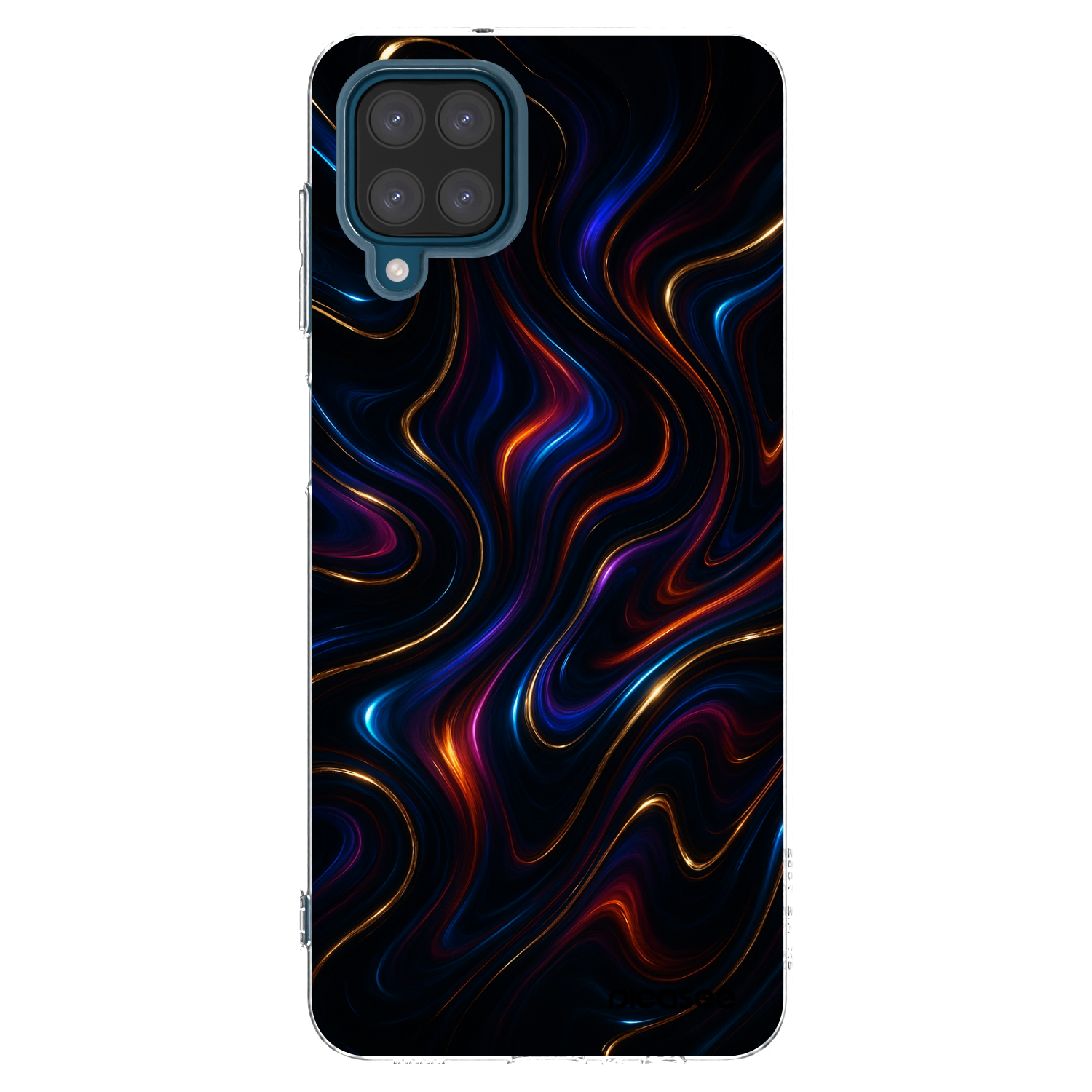 Picasee átlátszó szilikon tok az alábbi mobiltelefonokra Samsung Galaxy A12 A125F - Noir
