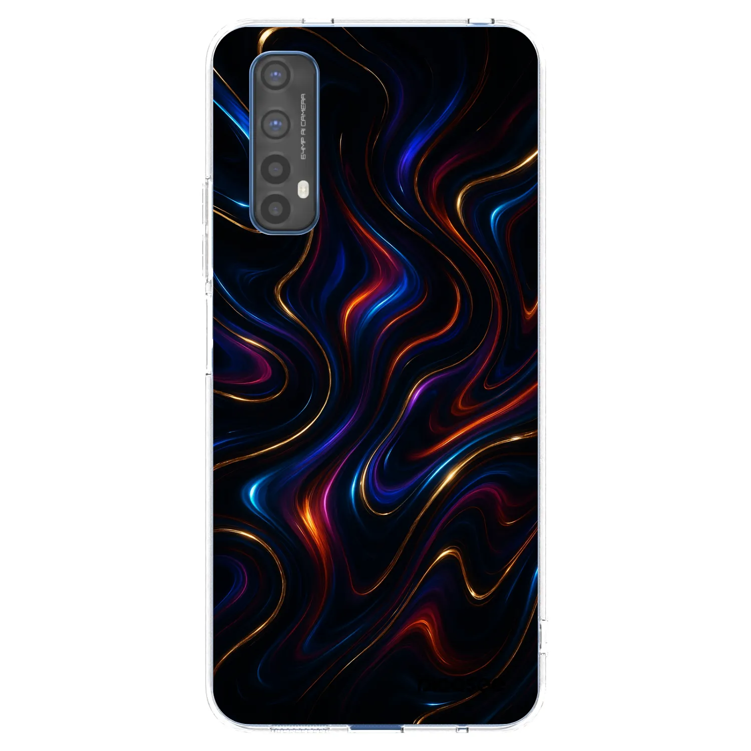 Picasee átlátszó szilikon tok az alábbi mobiltelefonokra Realme 7 - Noir
